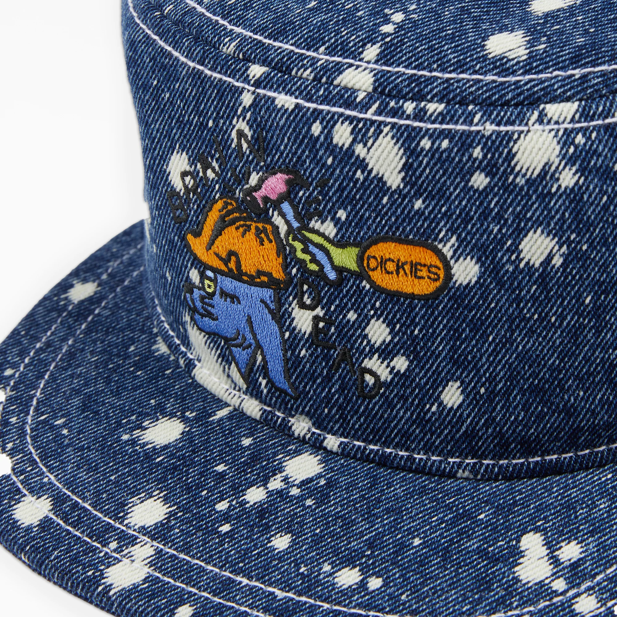 Brain Dead Bleached Denim Painter's Cap - Image 3