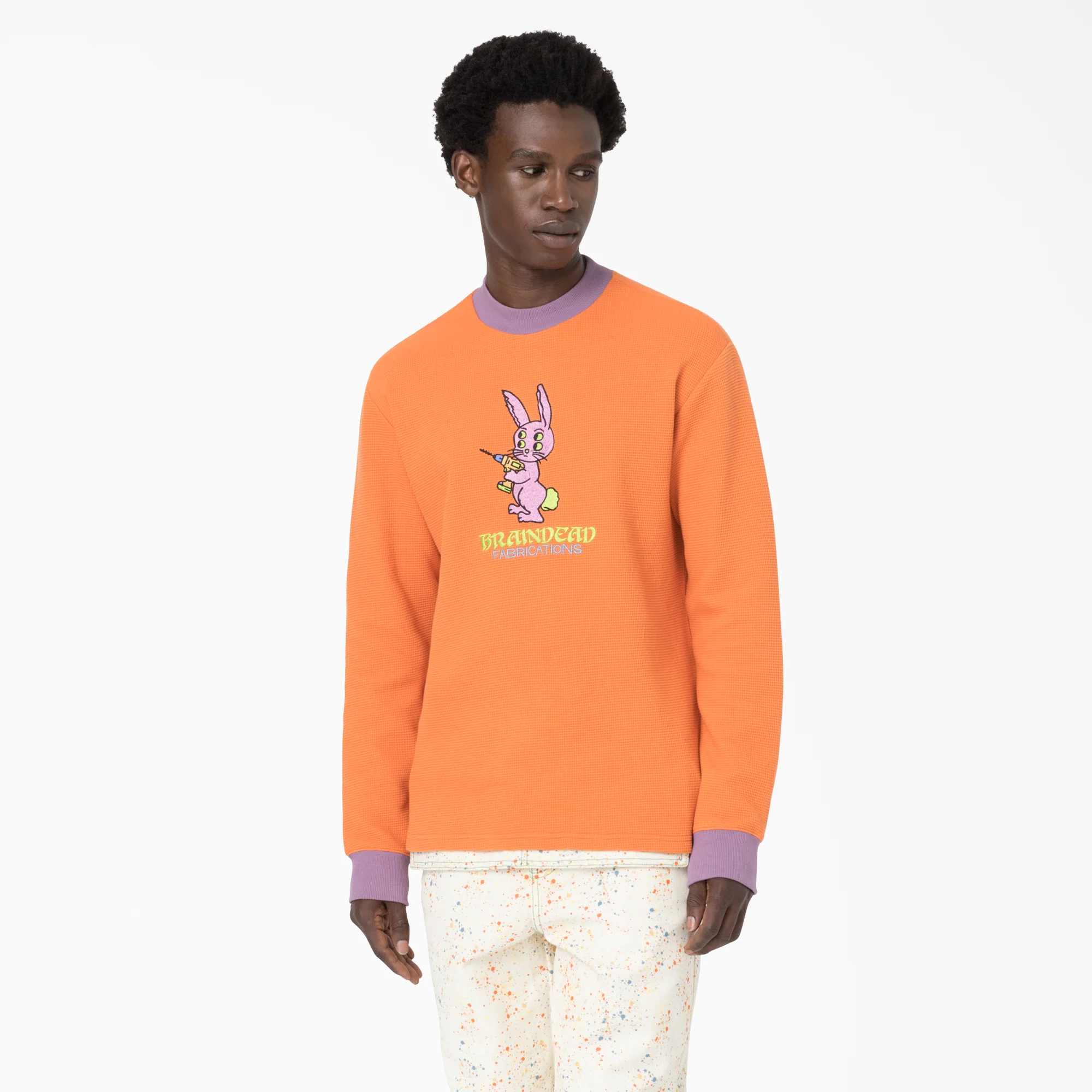 Brain Dead Embroidered Waffle Knit Sweater - Image 3