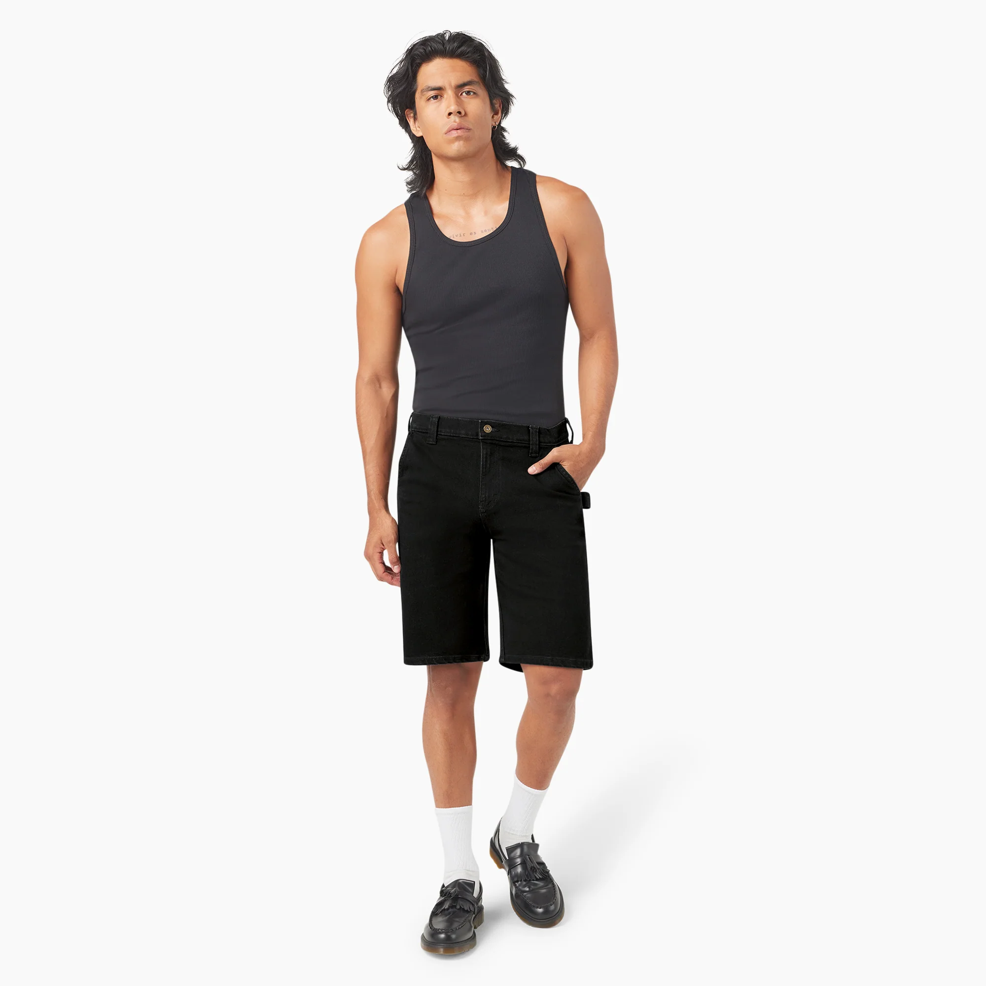 Denim Utility Shorts, 11" - Image 5