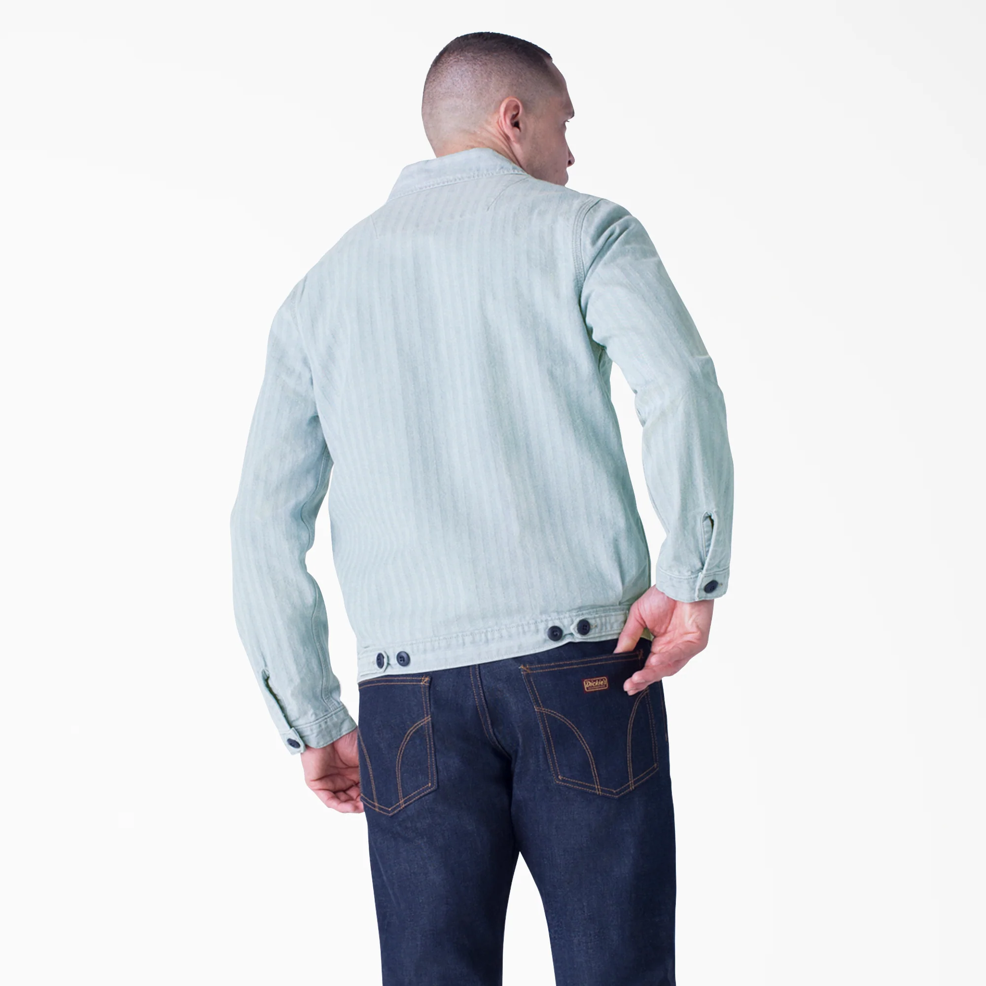 Dickies 1922 Bleached Fisher Stripe Jacket - Image 2