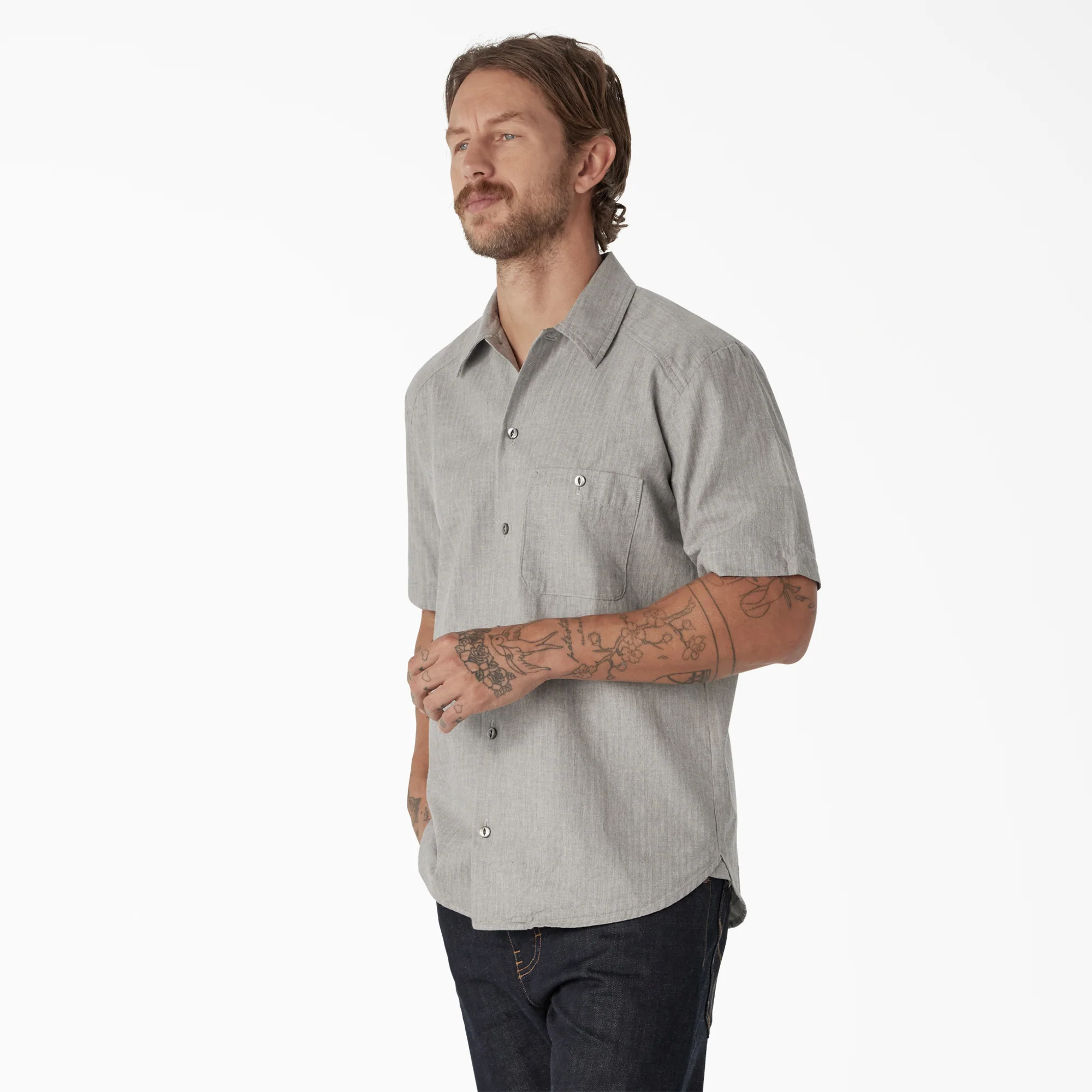 Dickies 1922 Short Sleeve Textured Weave Shirt - Image 3