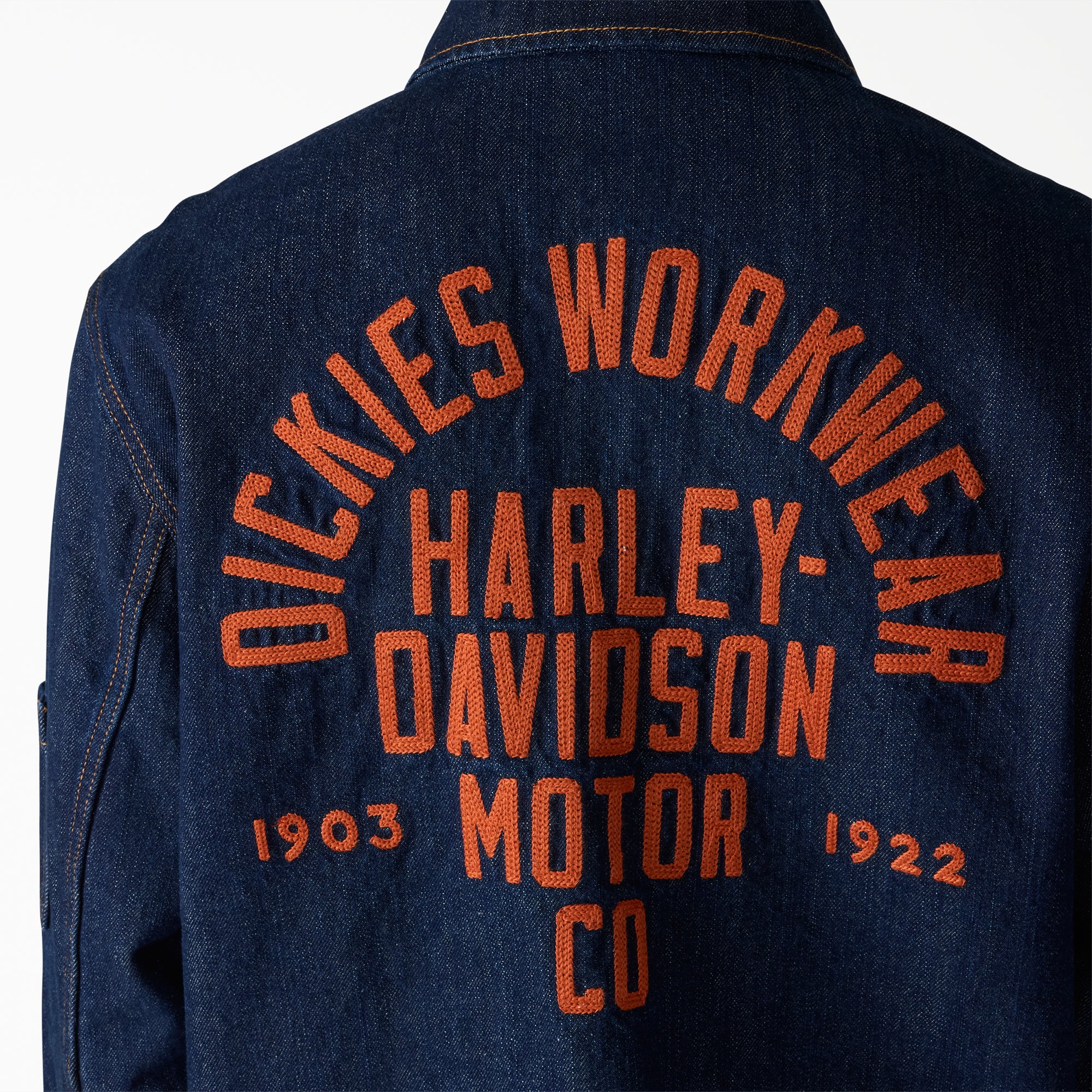 Dickies x Harley-Davidson® Boxy Fit Embroidered Denim Jacket - Image 6