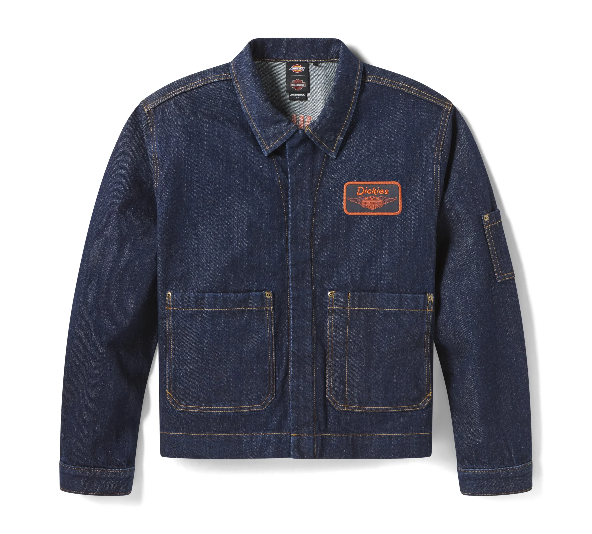 Dickies x Harley-Davidson® Boxy Fit Embroidered Denim Jacket - Image 8