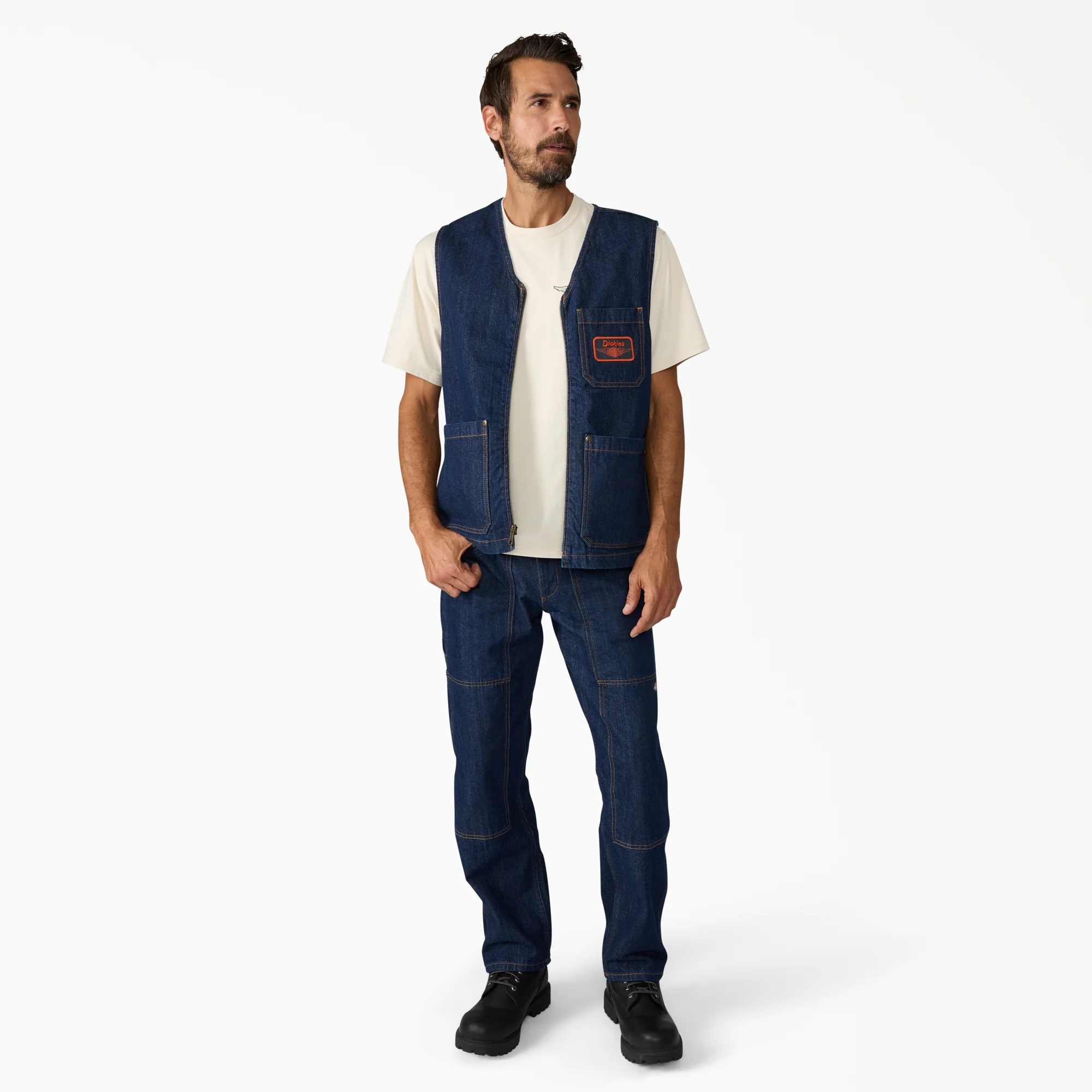 Dickies x Harley-Davidson® Denim Zip-Up Vest - Image 5
