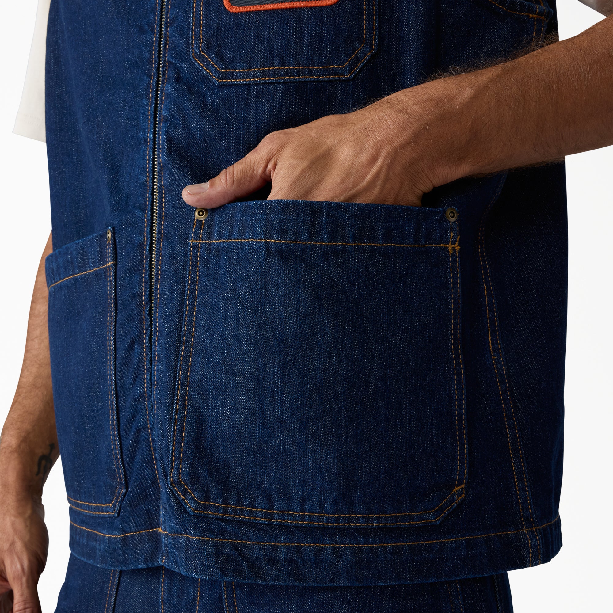 Dickies x Harley-Davidson® Denim Zip-Up Vest - Image 7