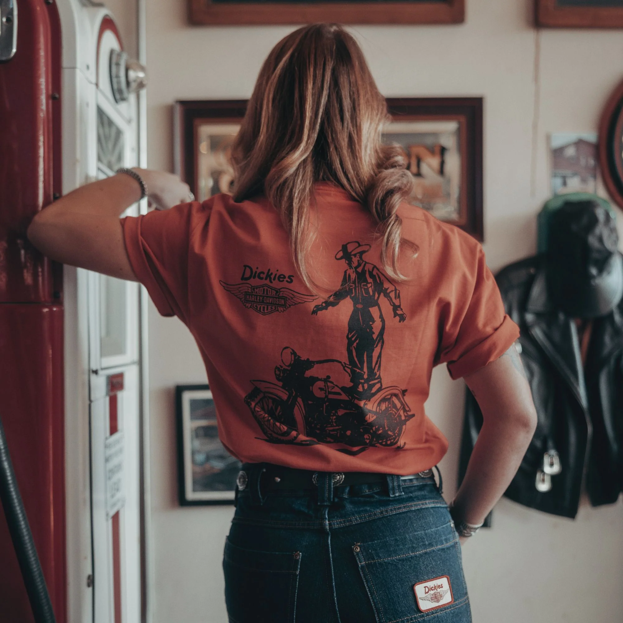 Dickies x Harley-Davidson® Vintage Wash Cowboy Graphic T-Shirt - Image 3