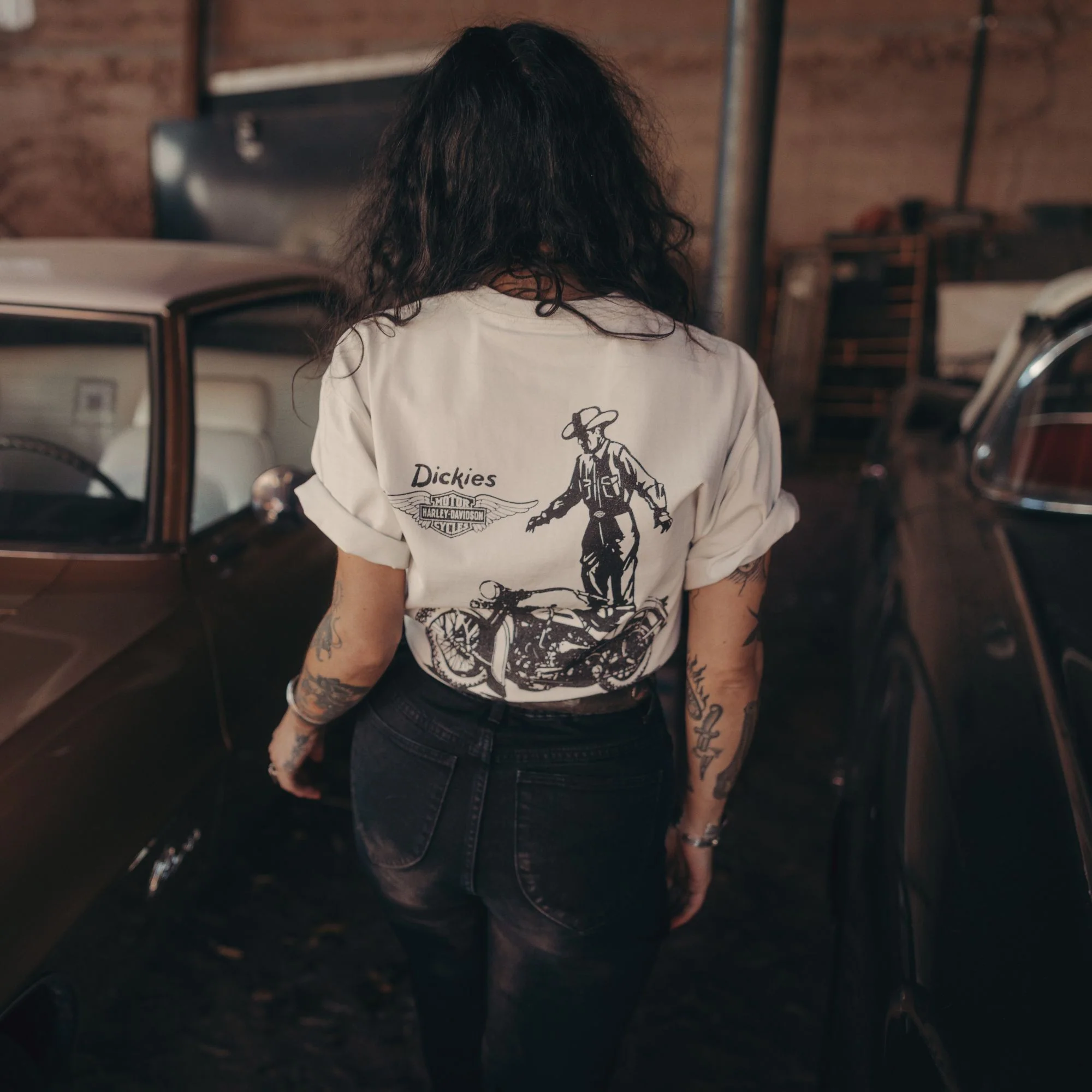 Dickies x Harley-Davidson® Vintage Wash Cowboy Graphic T-Shirt - Image 3