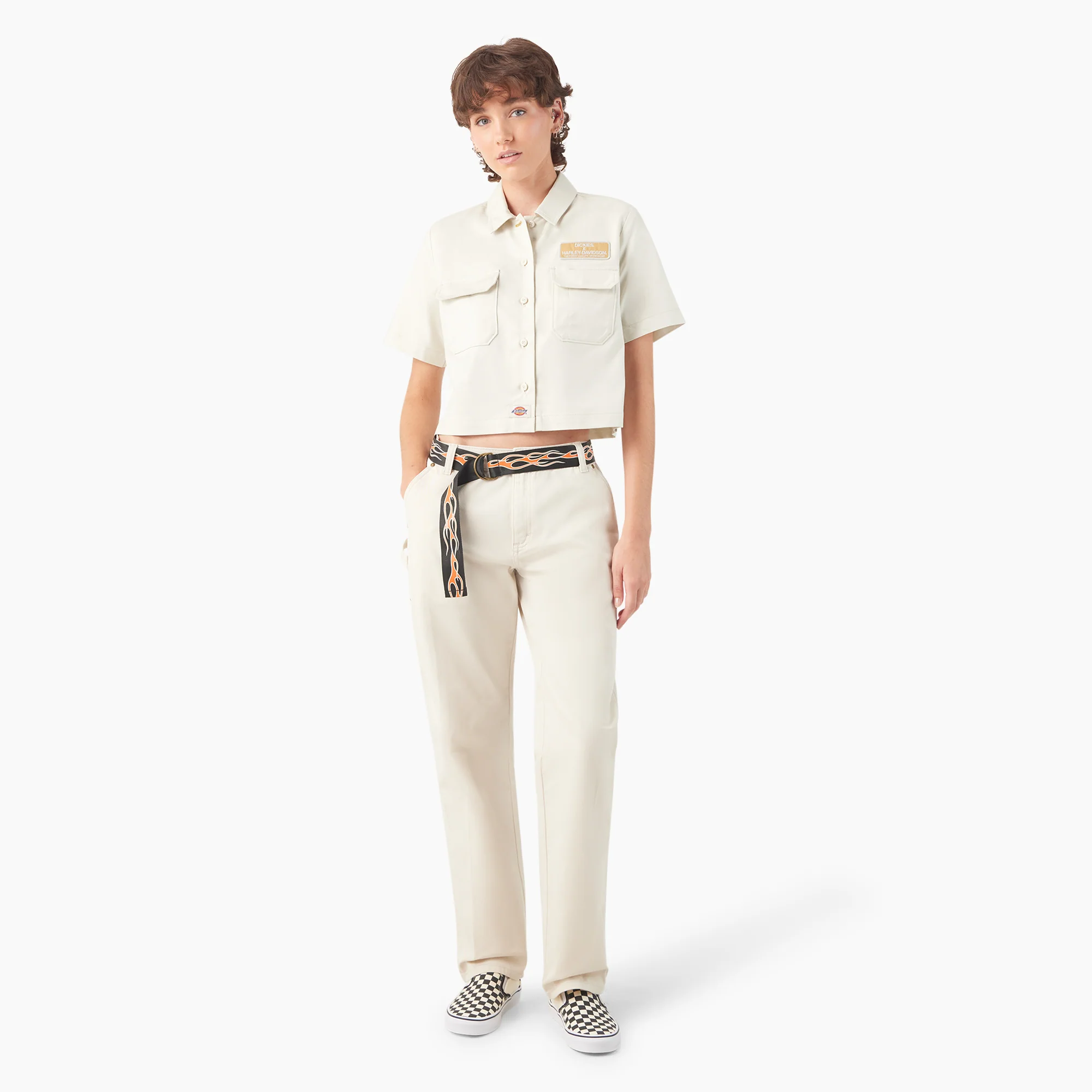 Dickies x Harley-Davidson Women’s Eagle Cropped Work Shirt - Image 4
