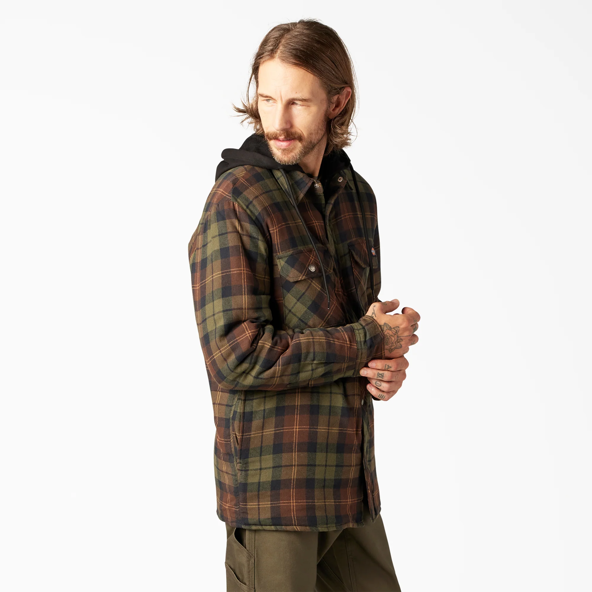 Flannel Hooded Shirt Jacket - Image 4