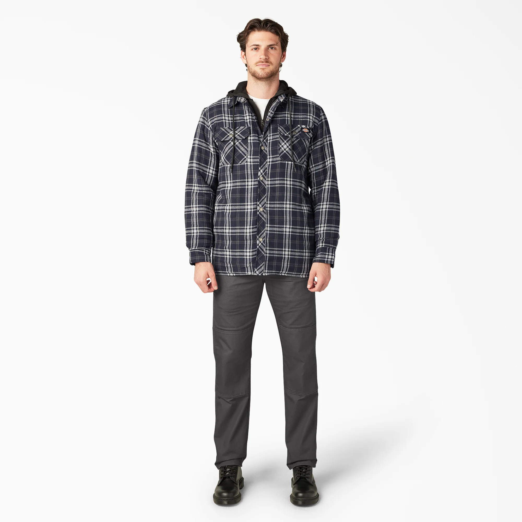 Flannel Hooded Shirt Jacket - Image 4