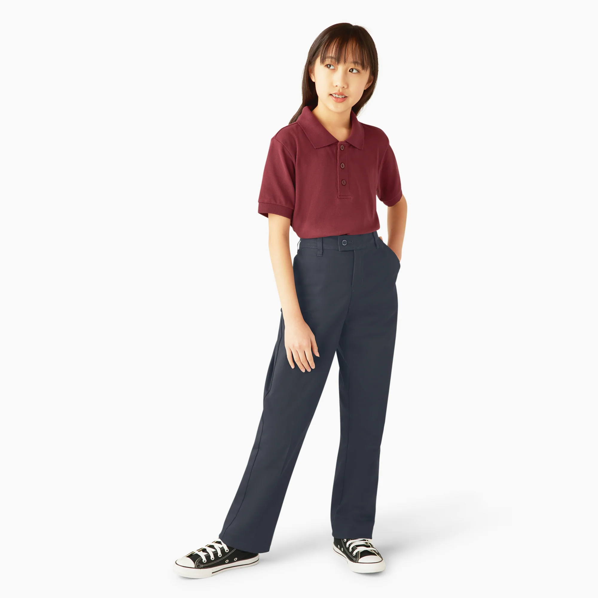 Girls' Slim Fit Pants, 4-20 - Image 4