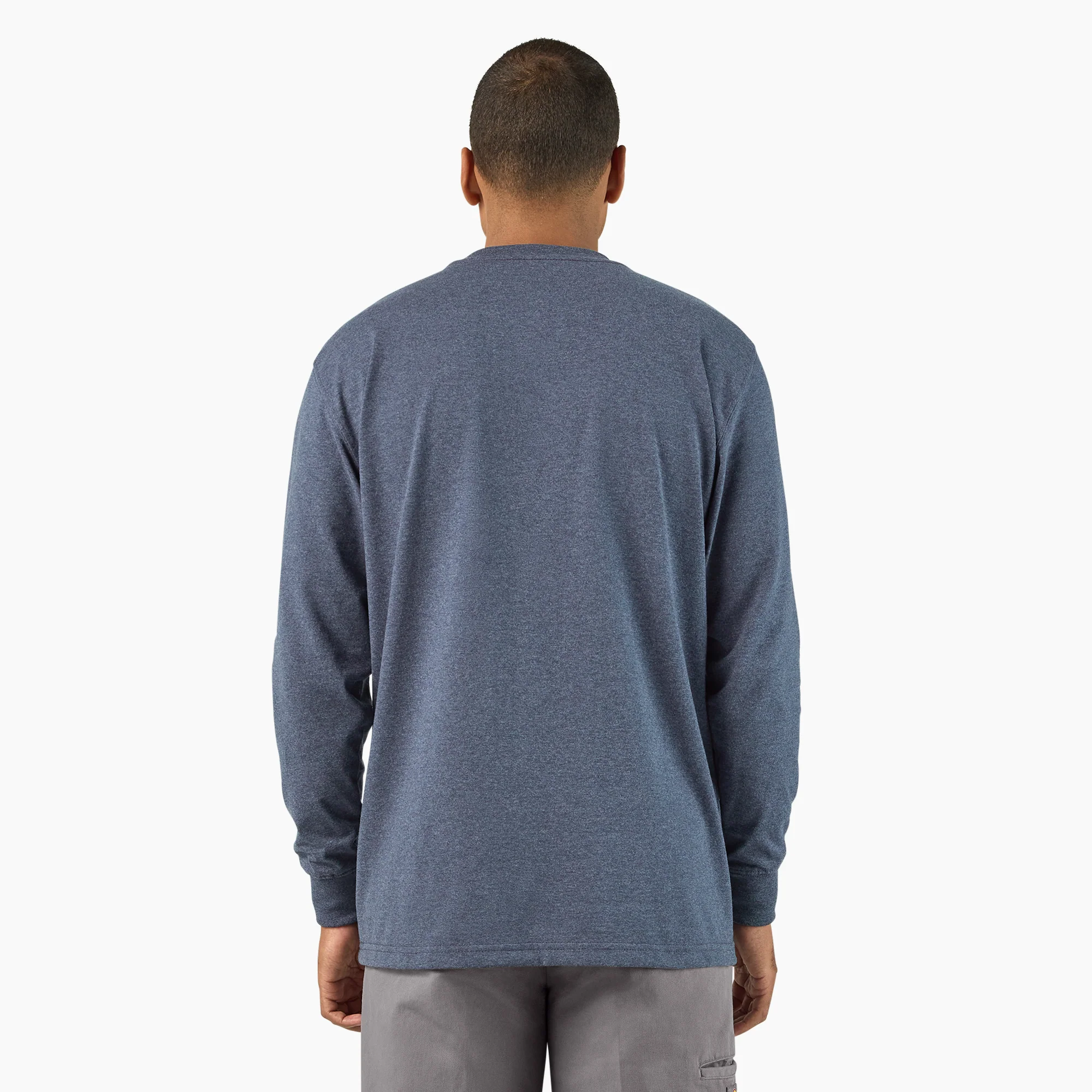 Heavyweight Heathered Long Sleeve Pocket T-Shirt - Image 2