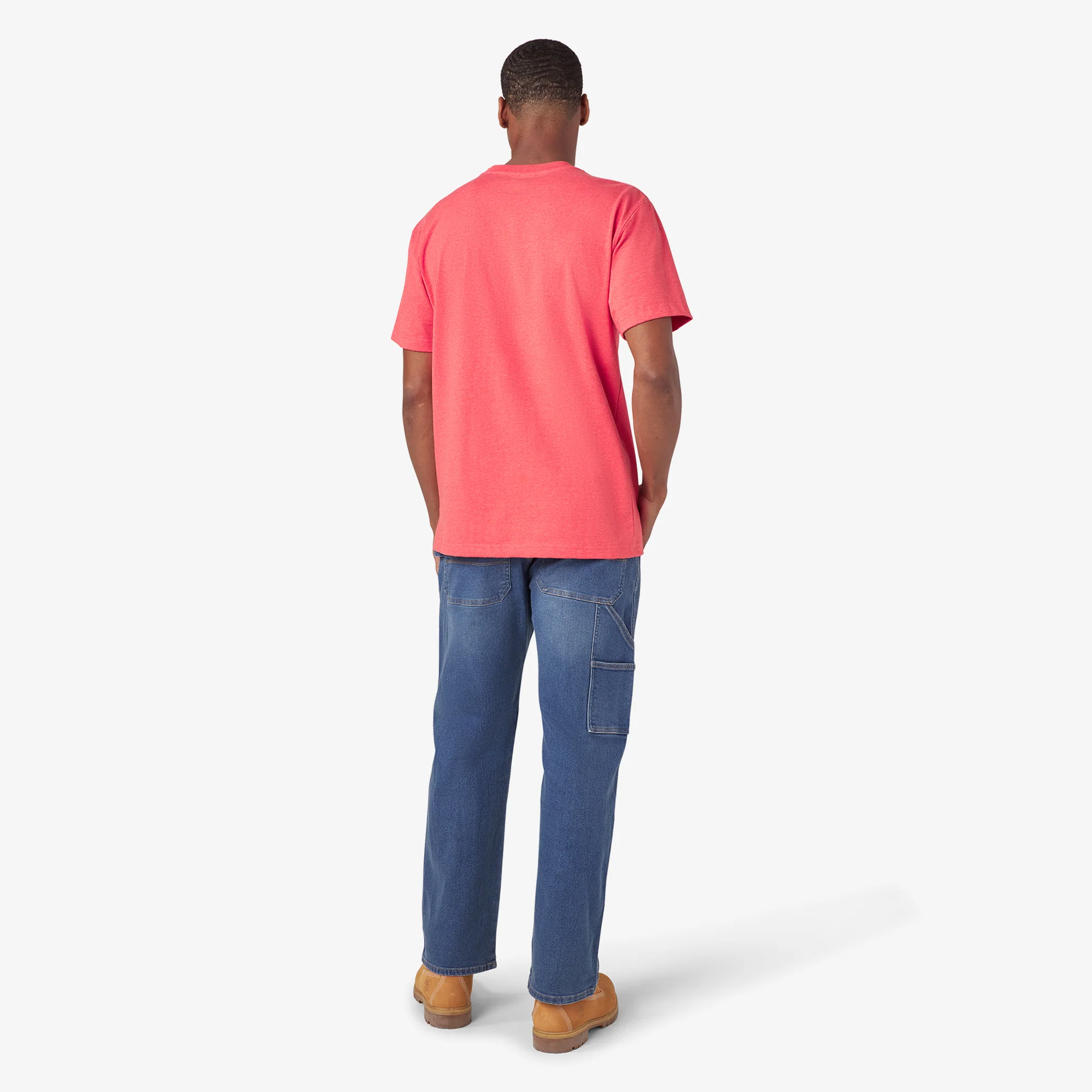 Heavyweight Heathered Short Sleeve Pocket T-Shirt - Image 6