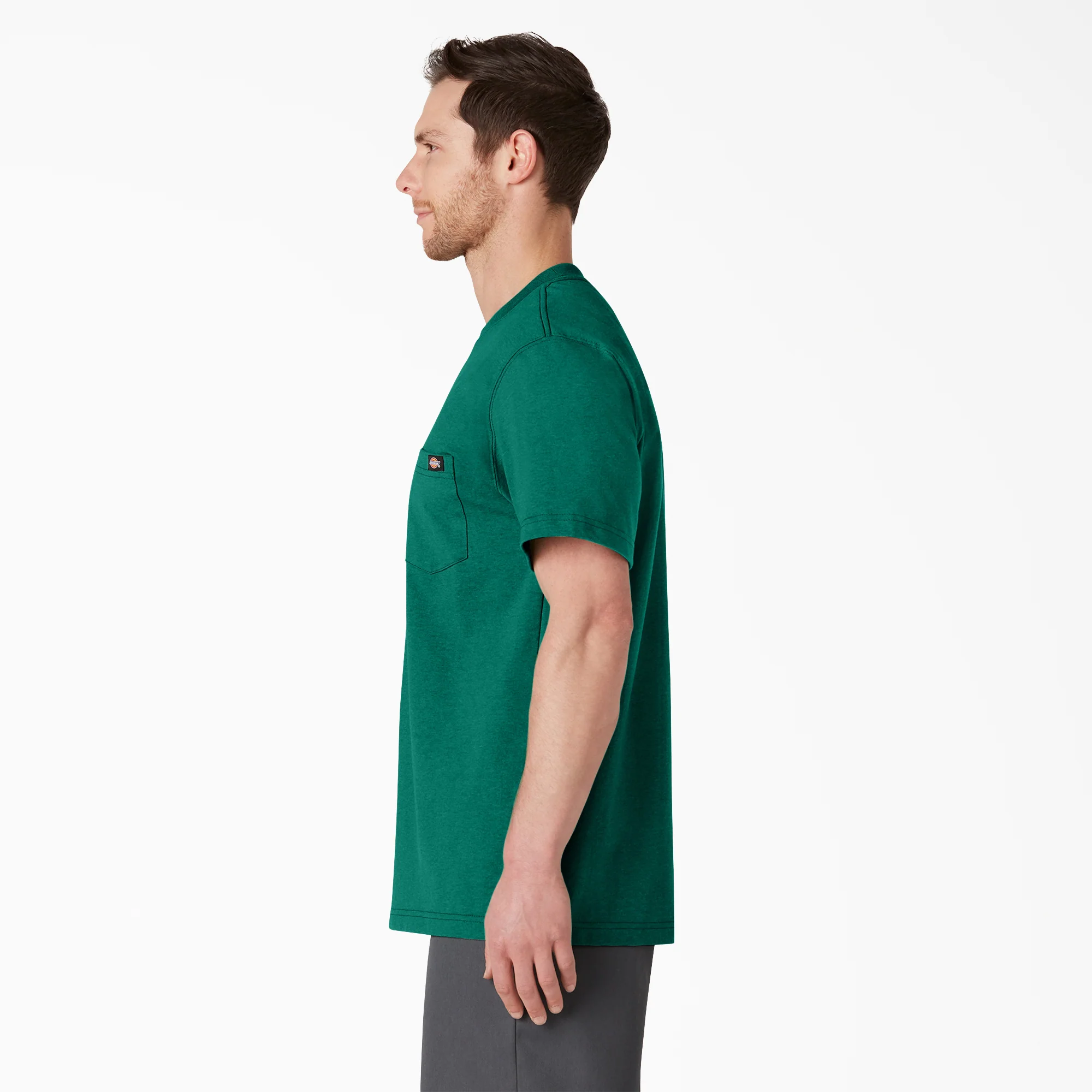 Heavyweight Heathered Short Sleeve Pocket T-Shirt - Image 3