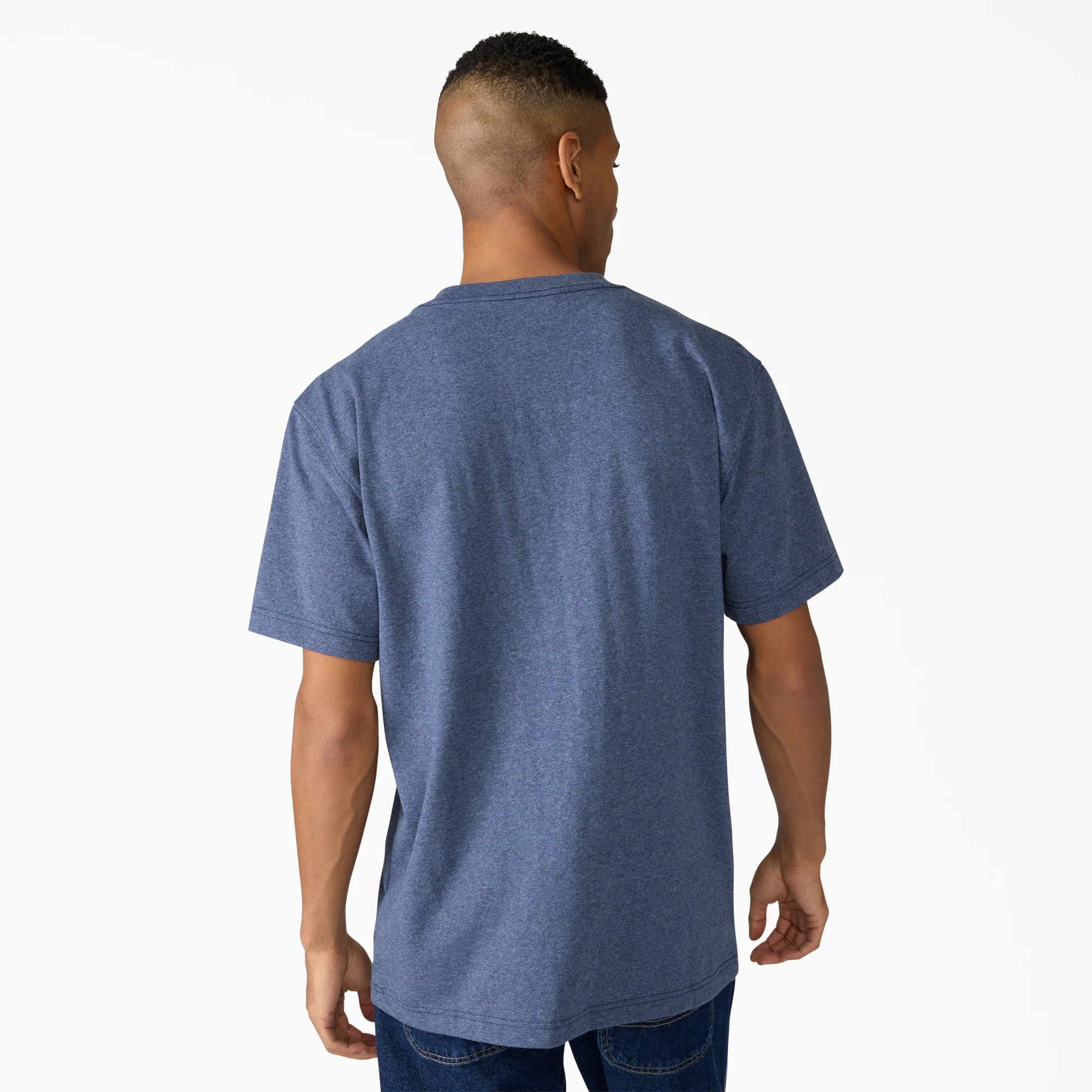 Heavyweight Heathered Short Sleeve Pocket T-Shirt - Image 2