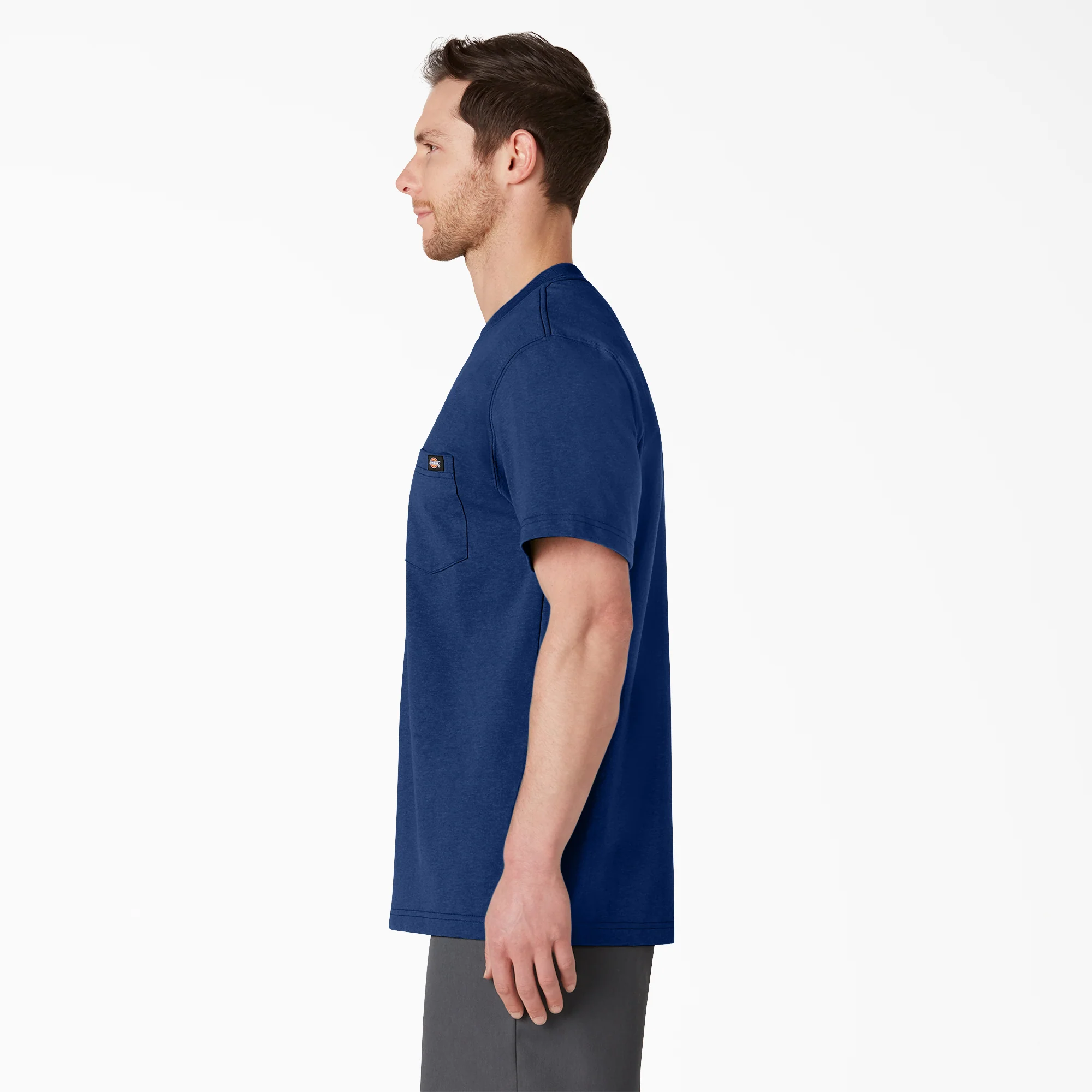Heavyweight Heathered Short Sleeve Pocket T-Shirt - Image 3