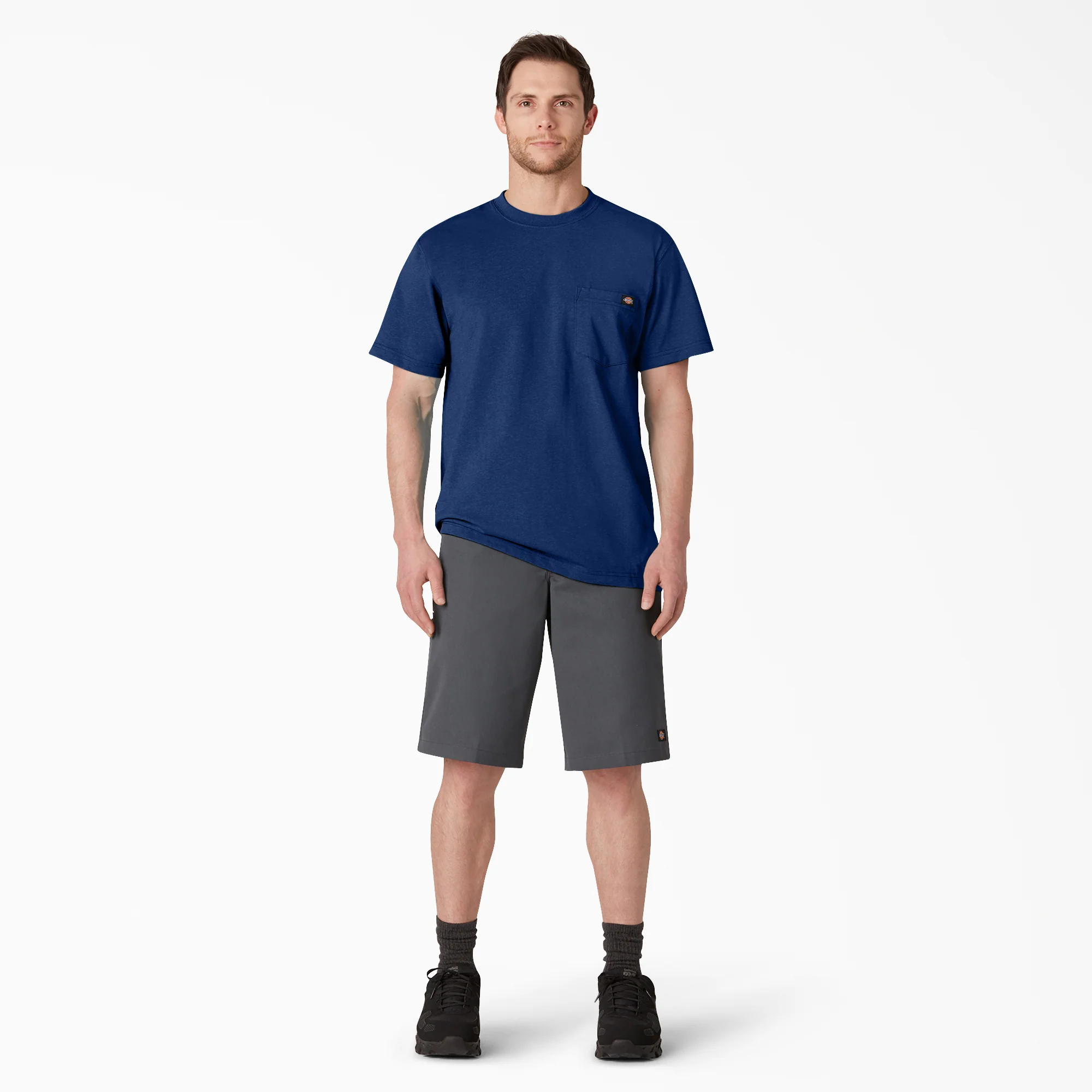 Heavyweight Heathered Short Sleeve Pocket T-Shirt - Image 4