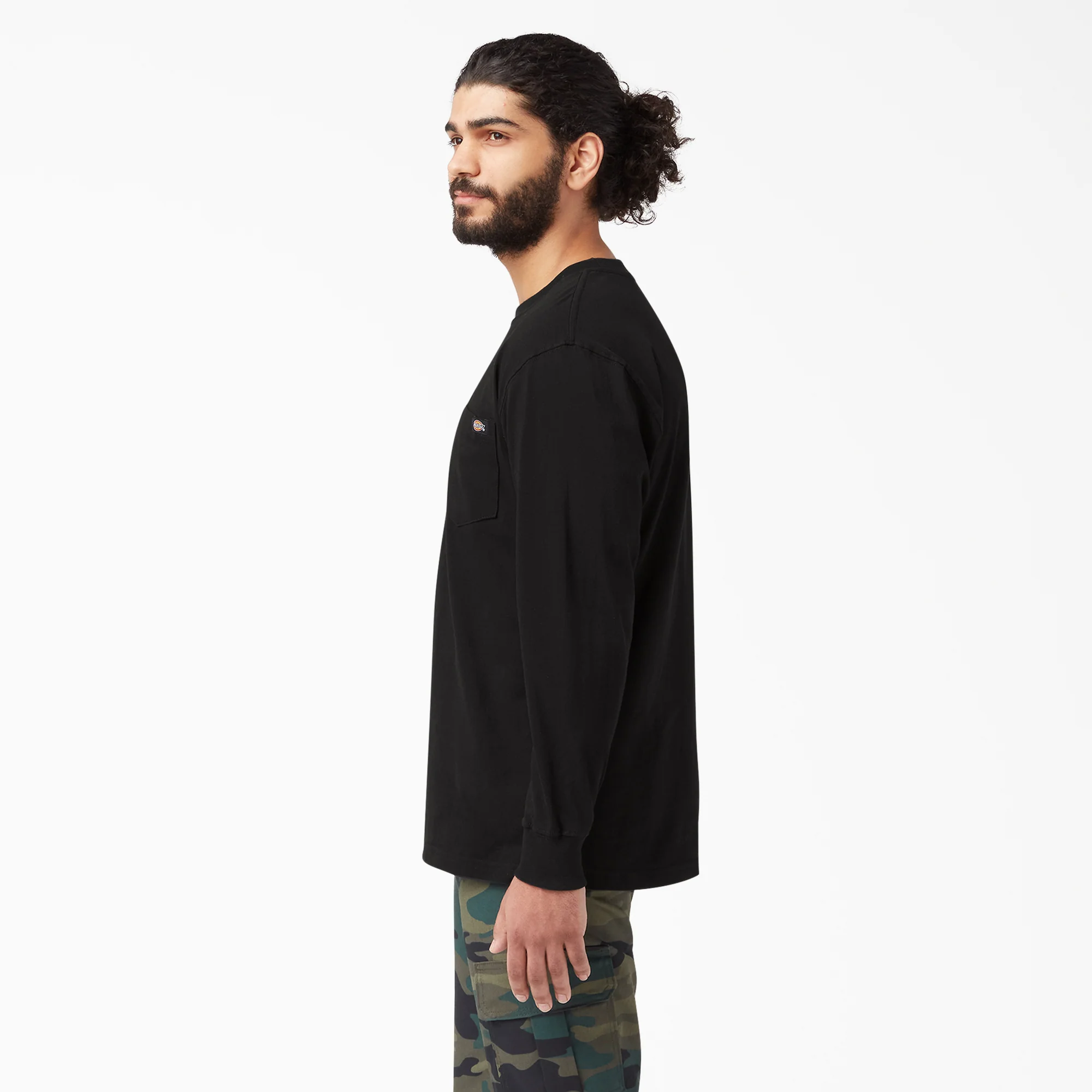 Heavyweight Long Sleeve Pocket T-Shirt - Image 3