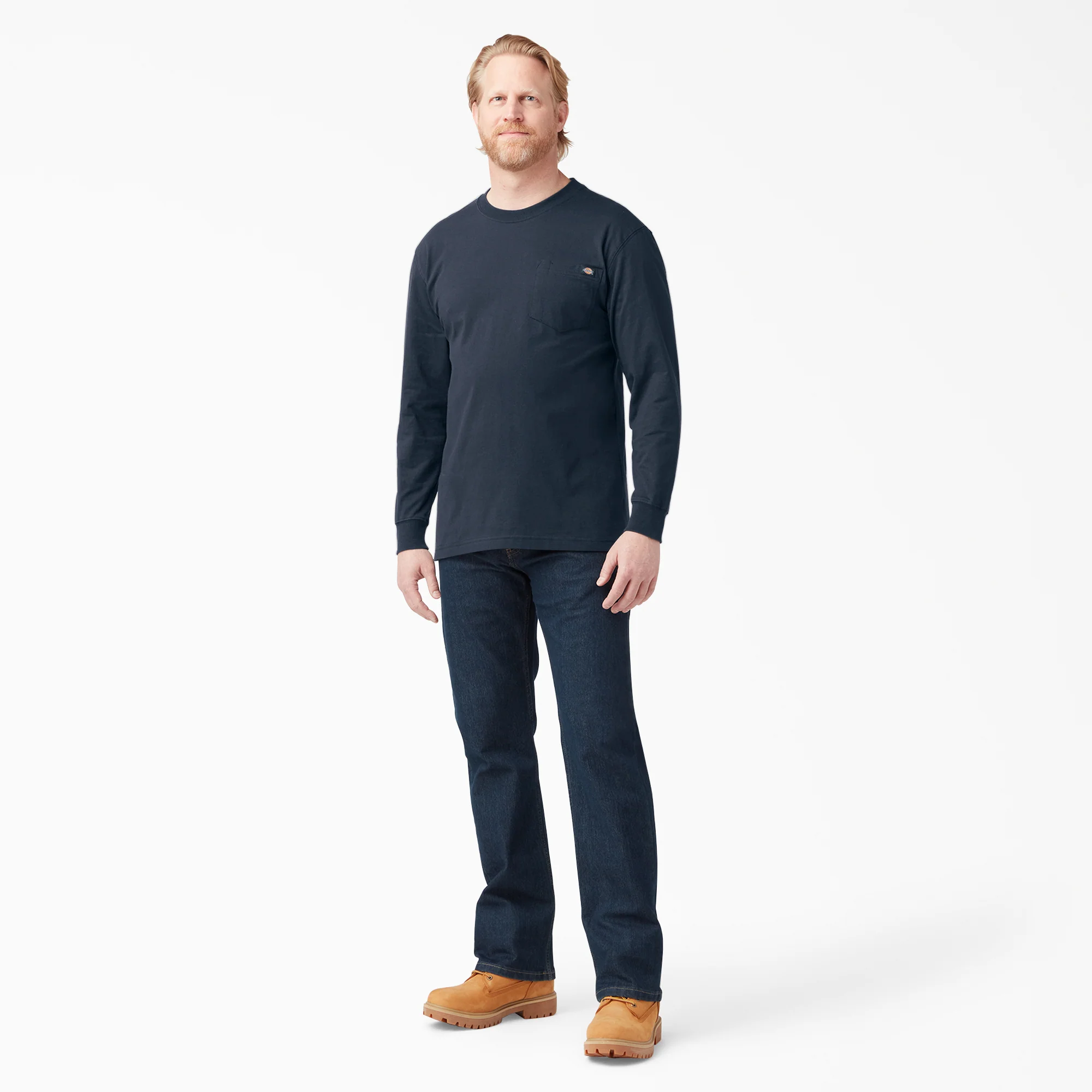 Heavyweight Long Sleeve Pocket T-Shirt - Image 4