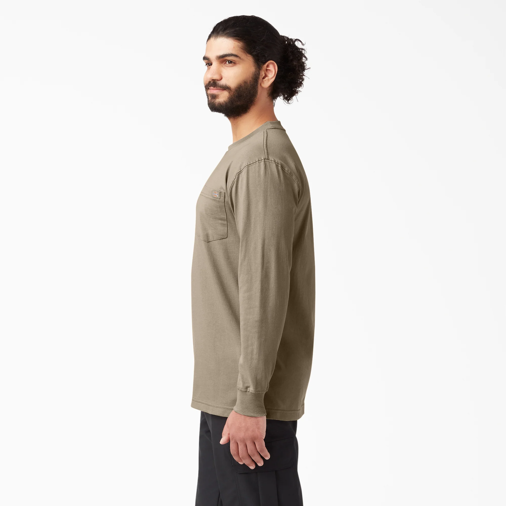 Heavyweight Long Sleeve Pocket T-Shirt - Image 3