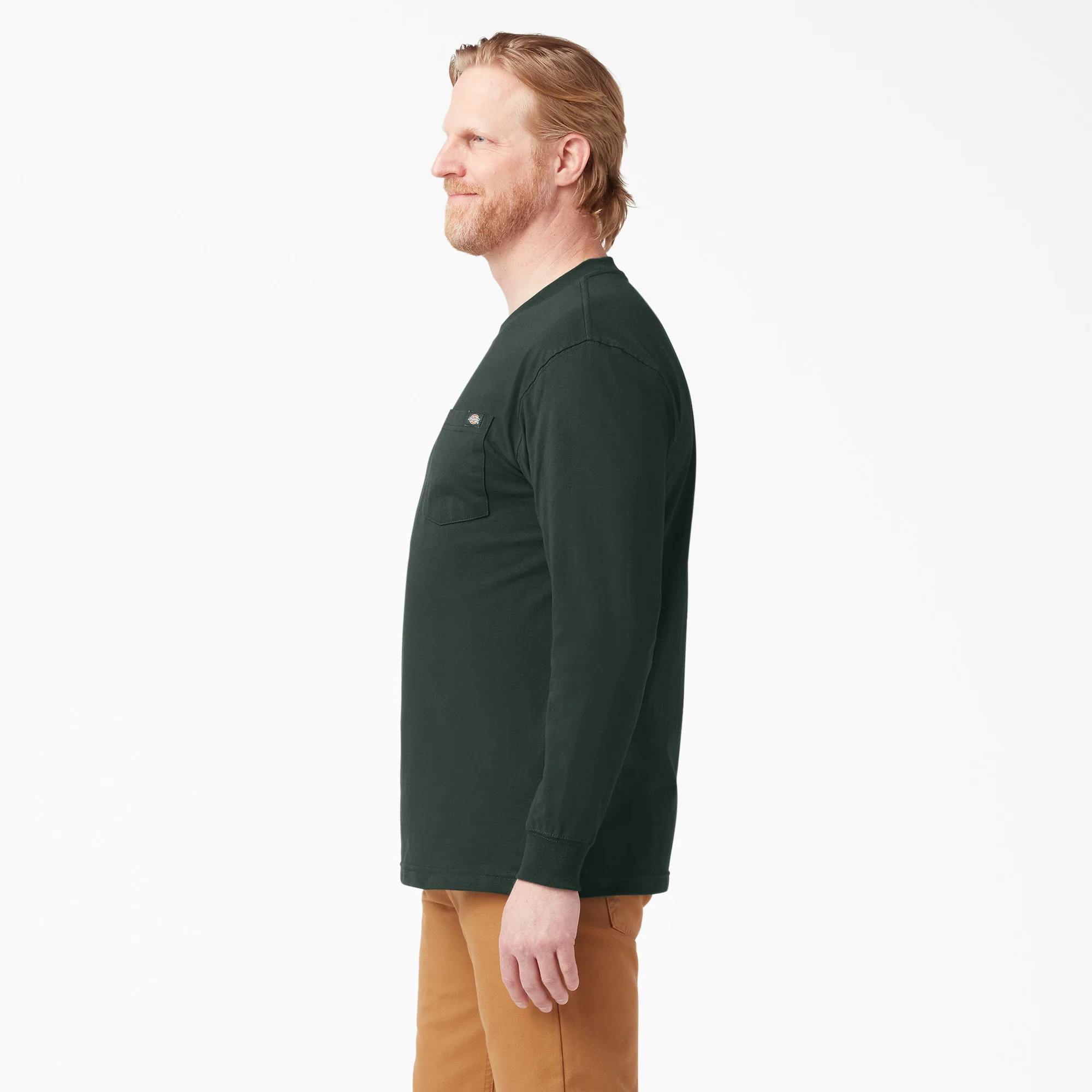 Heavyweight Long Sleeve Pocket T-Shirt - Image 3