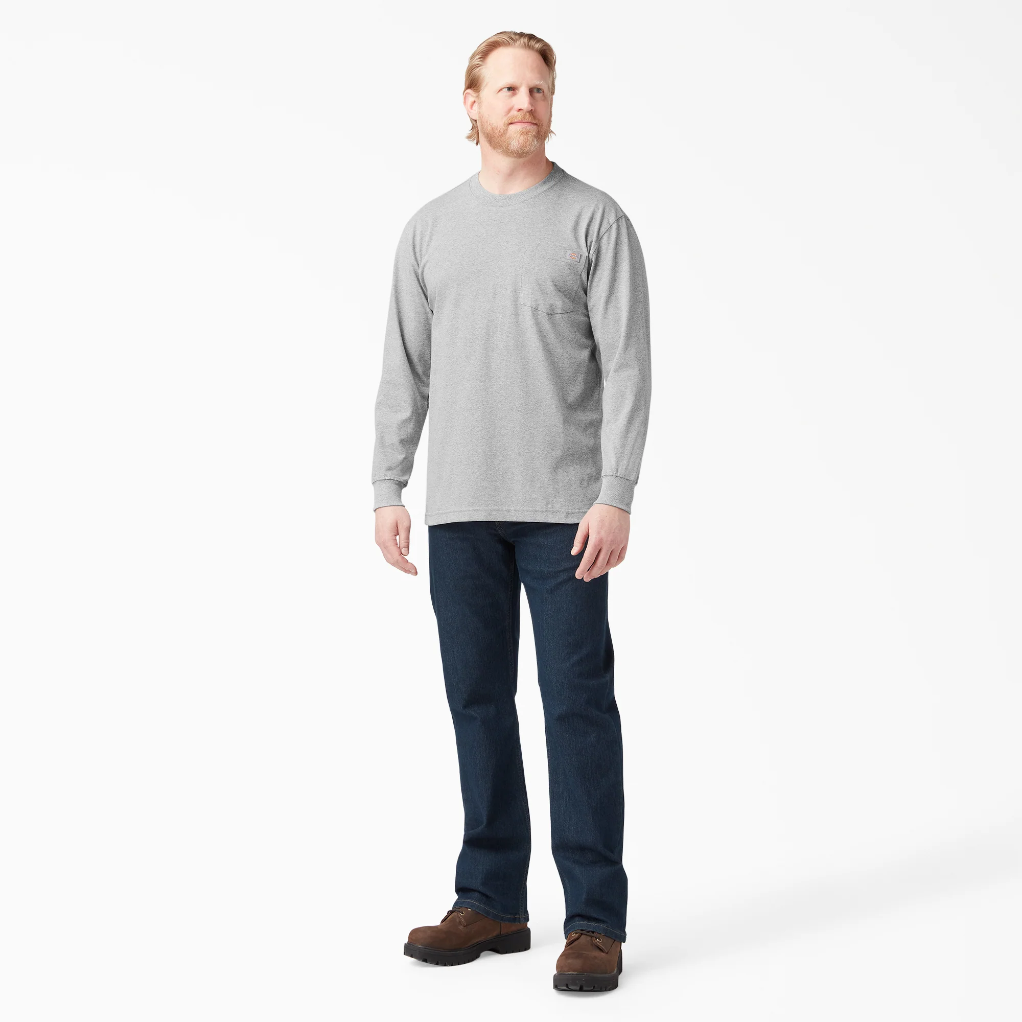 Heavyweight Long Sleeve Pocket T-Shirt - Image 4