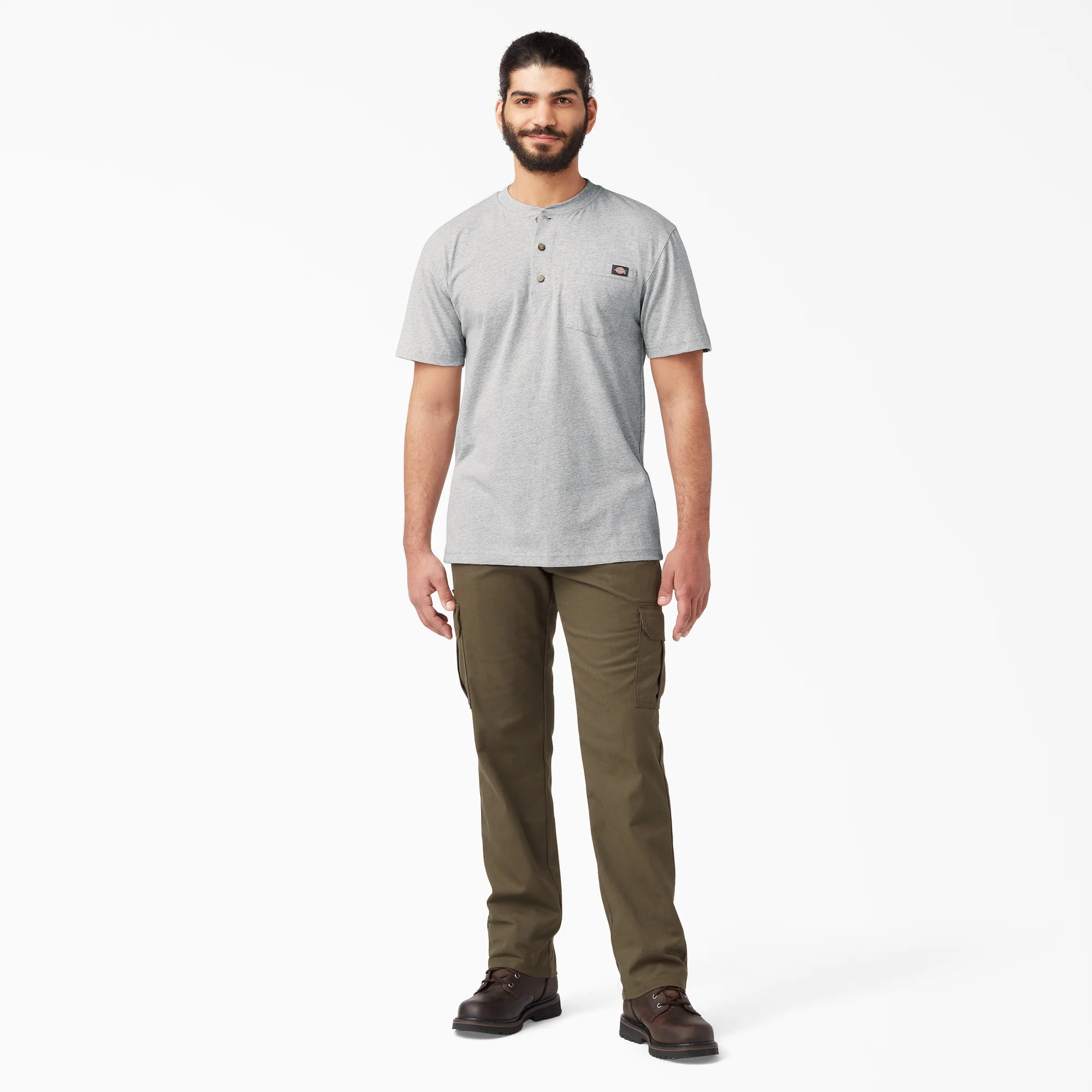 Heavyweight Short Sleeve Henley T-Shirt - Image 4
