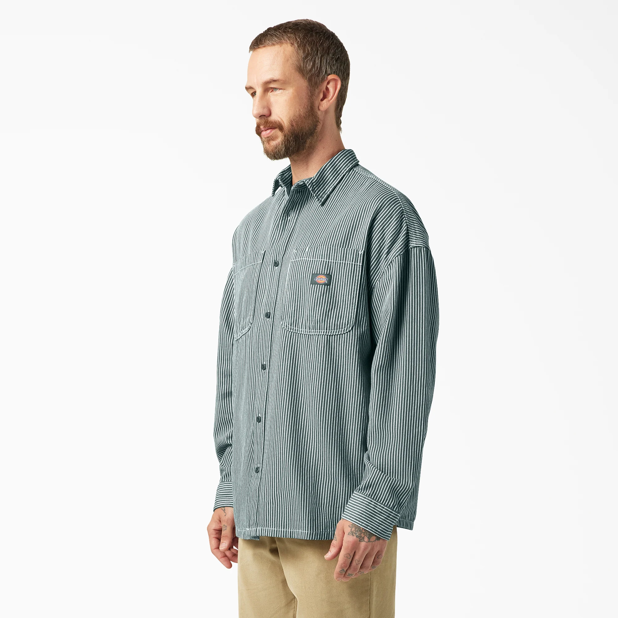 Hickory Stripe Button-Up Shirt - Image 3