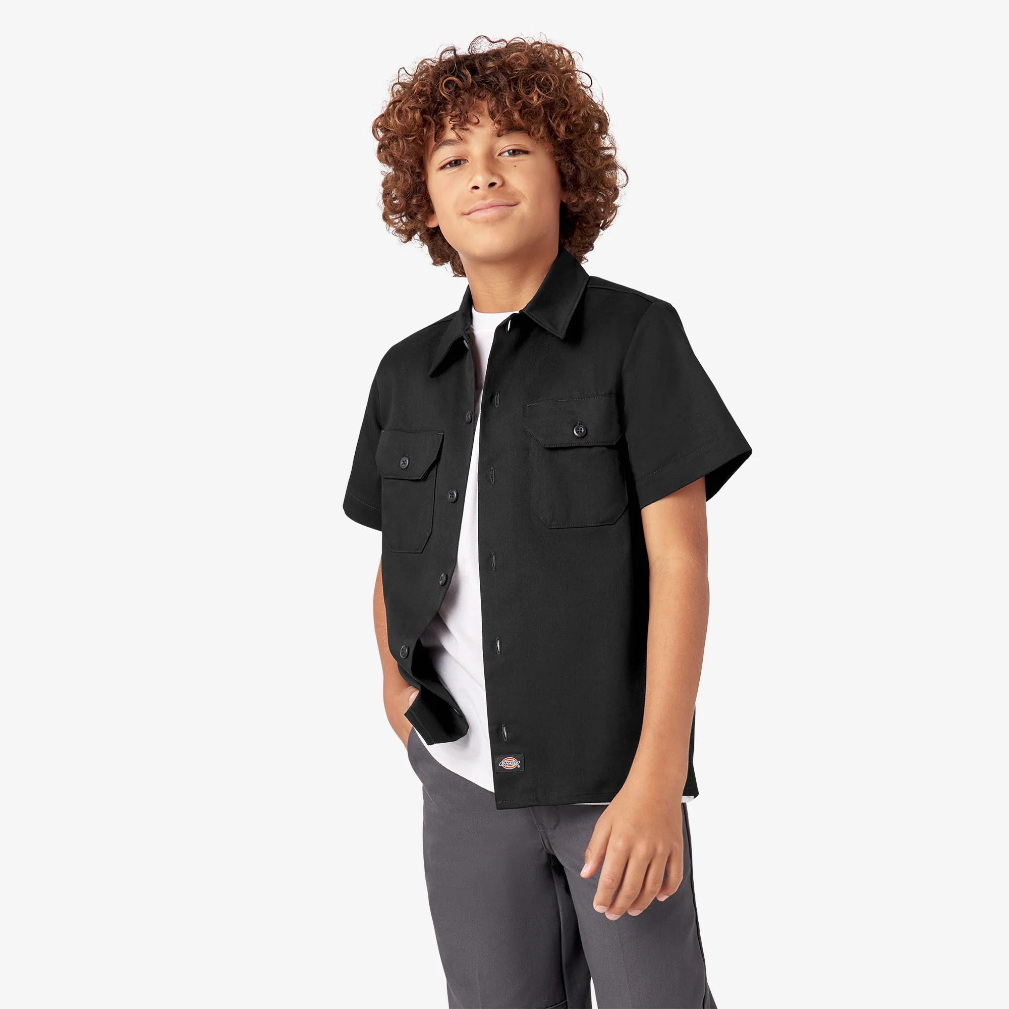 Kids’ Short Sleeve Work Shirt - Image 3