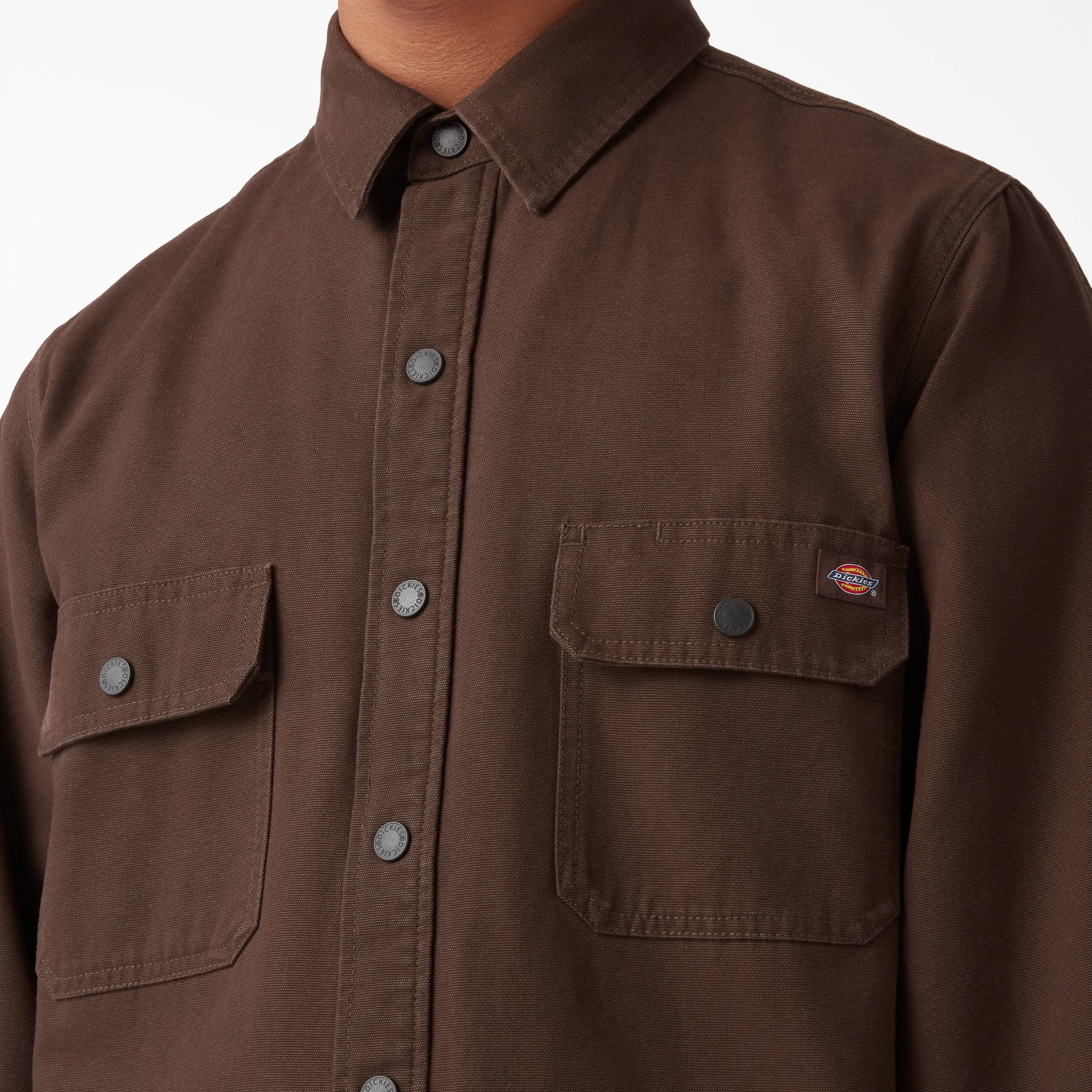 Long Sleeve Flannel-Lined Duck Shirt - Image 5