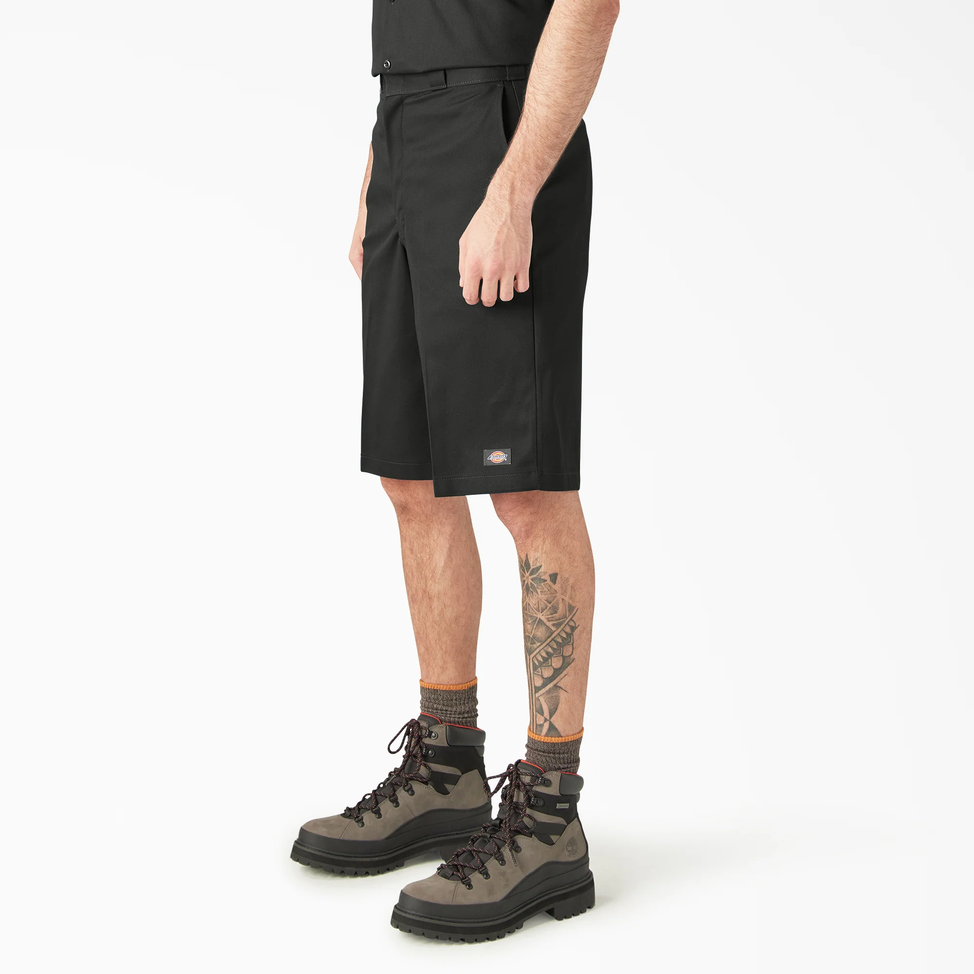 Loose Fit Flat Front Work Shorts, 13" - Image 3