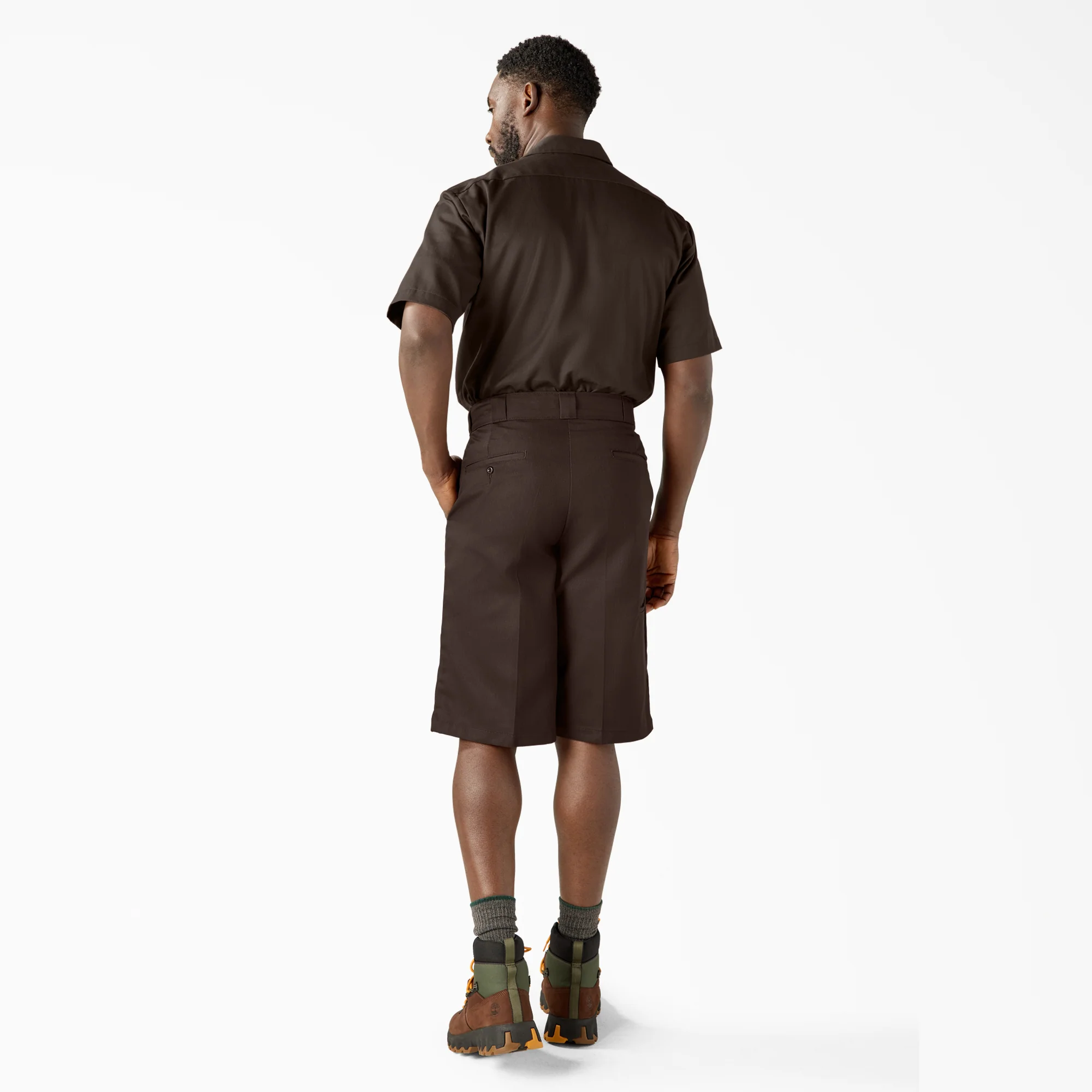 Loose Fit Flat Front Work Shorts, 13" - Image 6