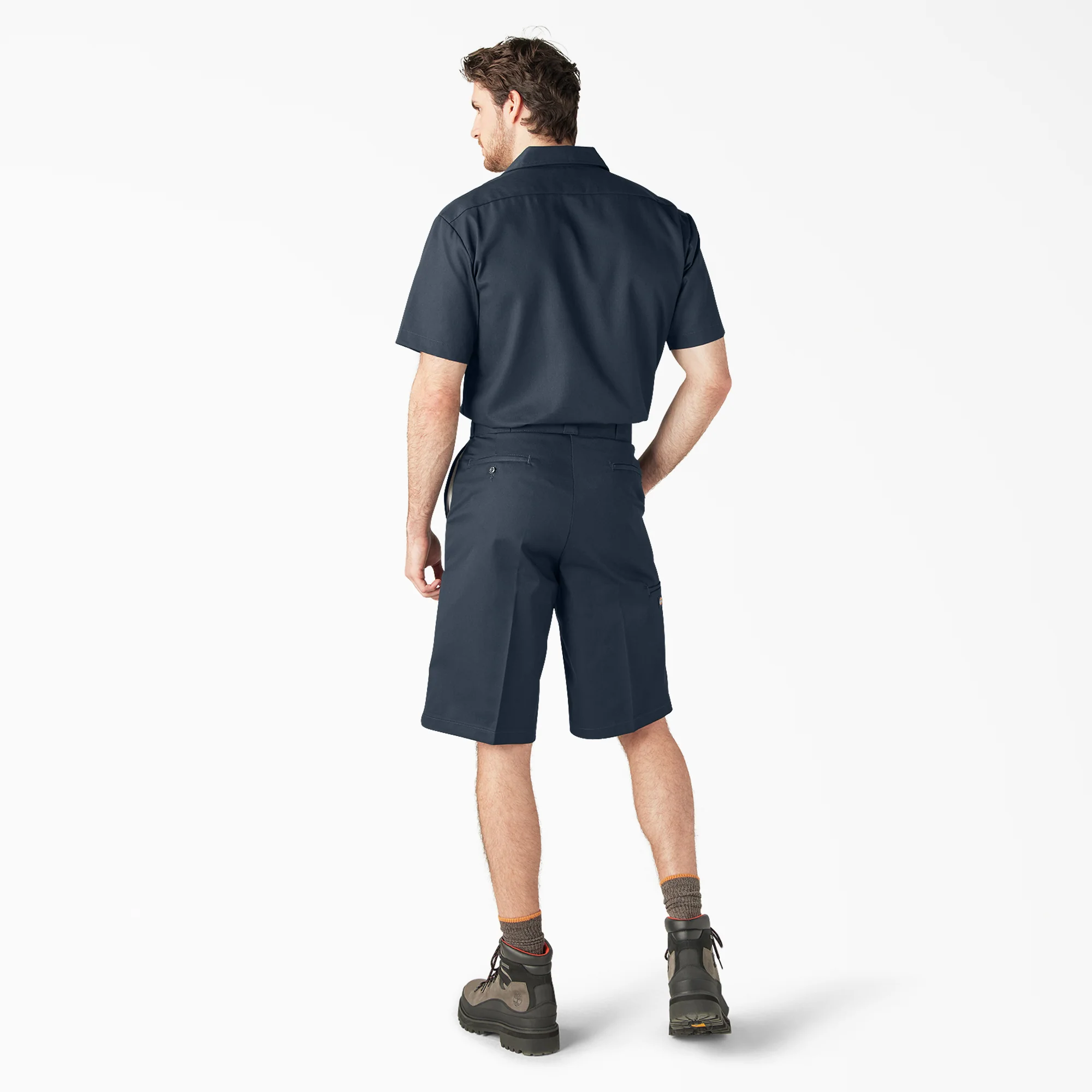 Loose Fit Flat Front Work Shorts, 13" - Image 5