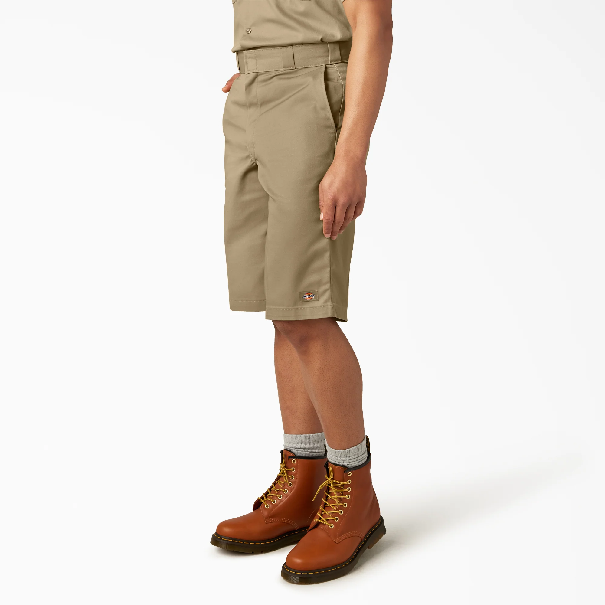Loose Fit Flat Front Work Shorts, 13" - Image 3