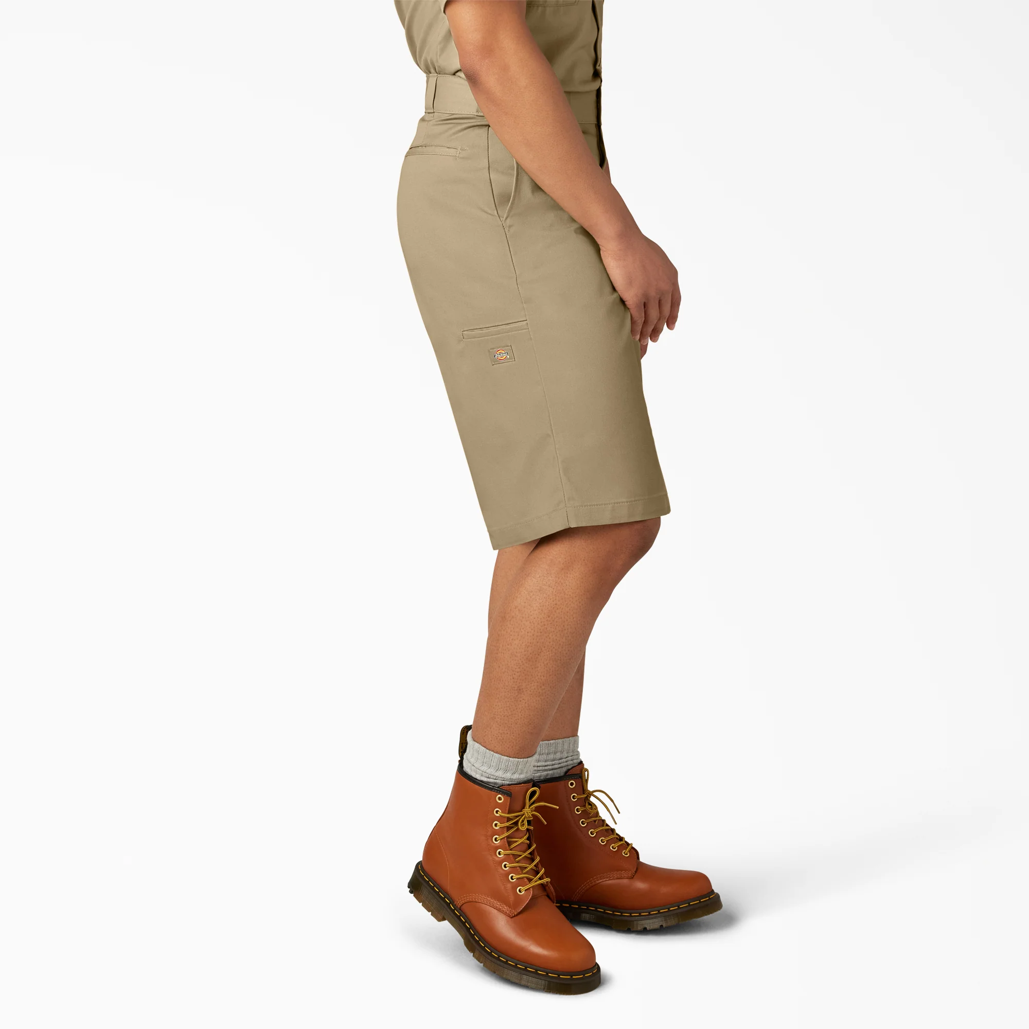 Loose Fit Flat Front Work Shorts, 13" - Image 4