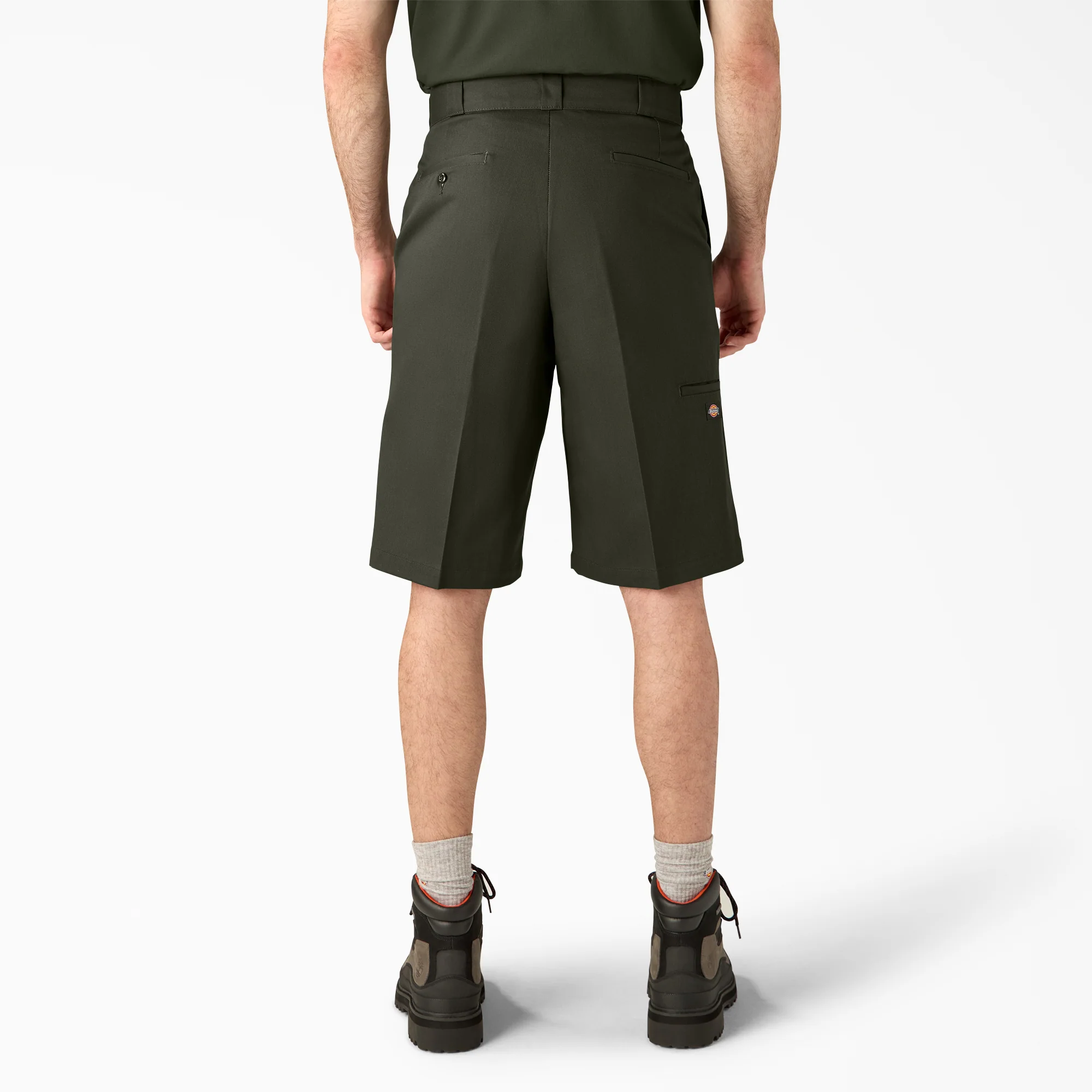 Loose Fit Flat Front Work Shorts, 13" - Image 2