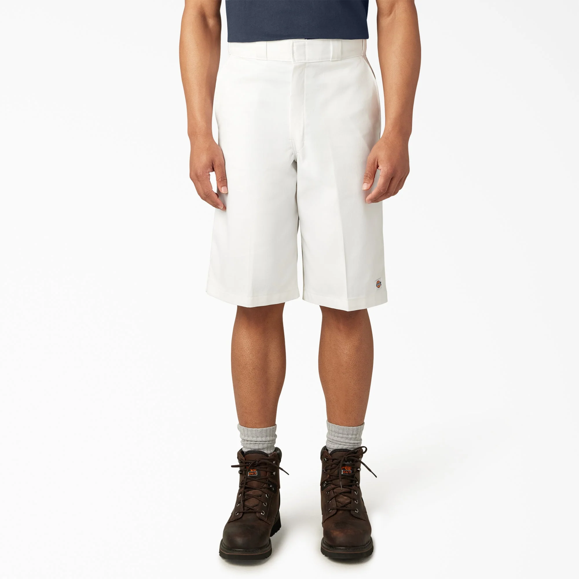 Loose Fit Flat Front Work Shorts, 13" - Image 10