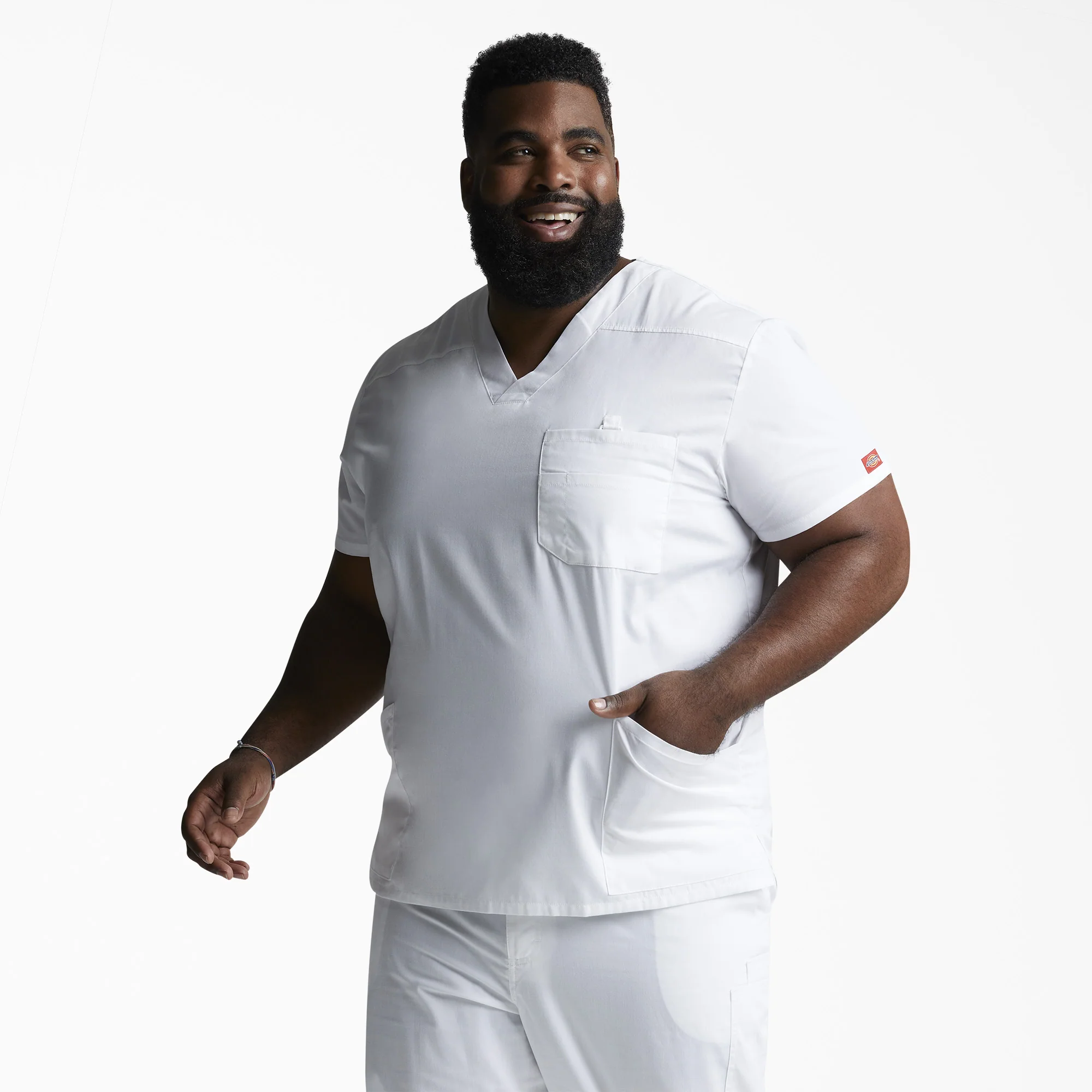 Men's EDS Signature V-Neck Scrub Top - Image 3