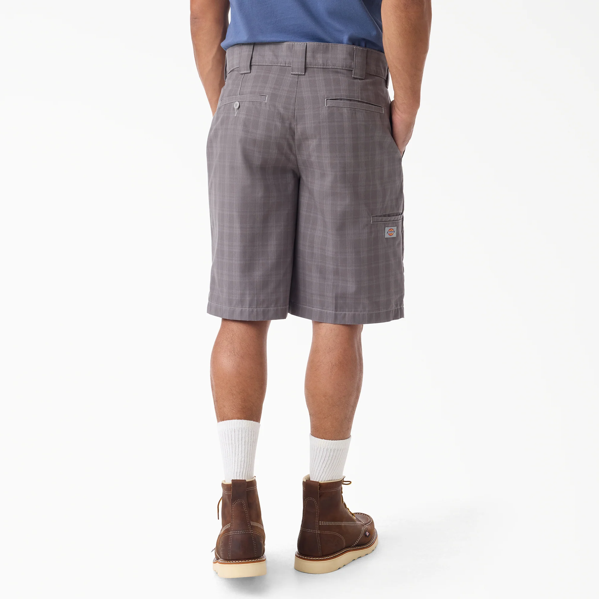 Plaid Work Shorts, 11" - Image 2