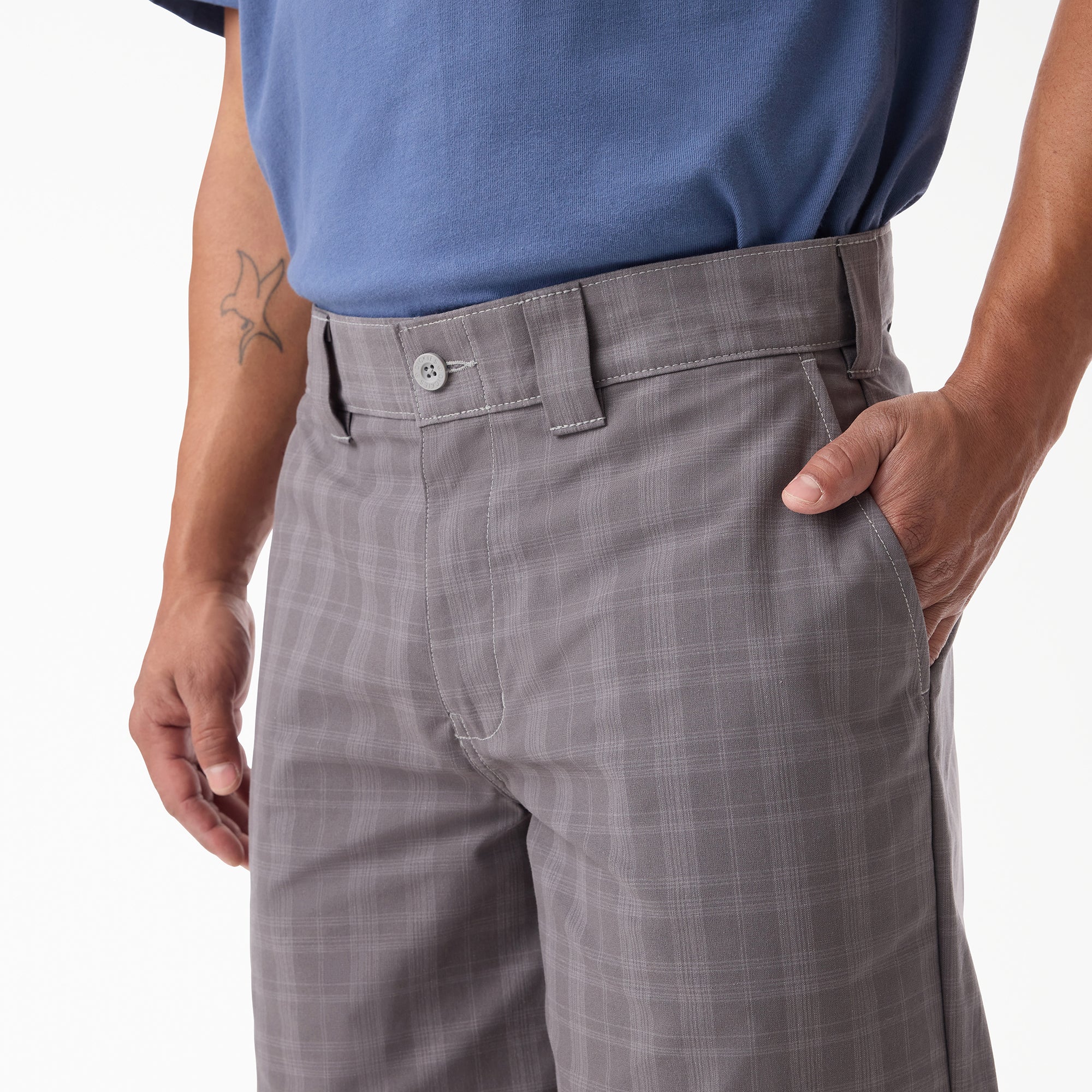 Plaid Work Shorts, 11" - Image 5