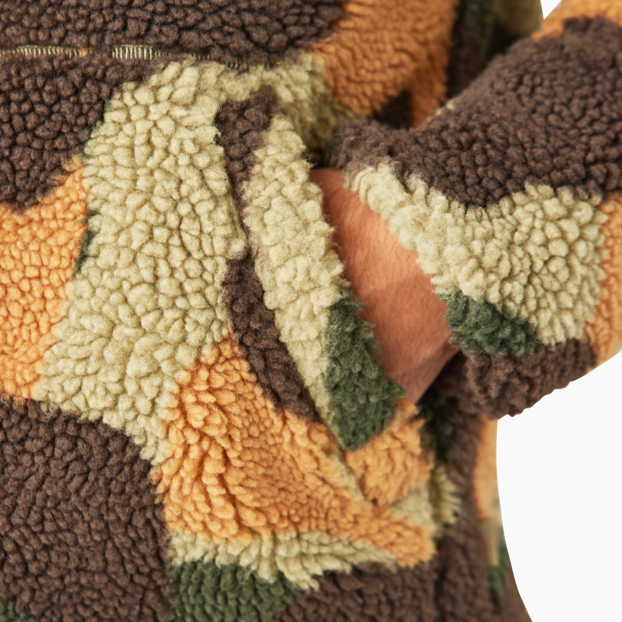 Relaxed Fit High Pile Fleece Camo Jacket - Image 9