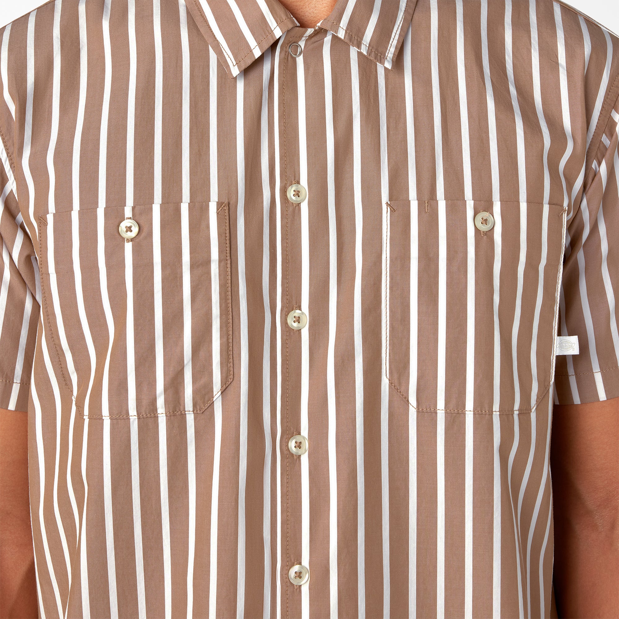 Short Sleeve Striped Service Shirt - Image 6