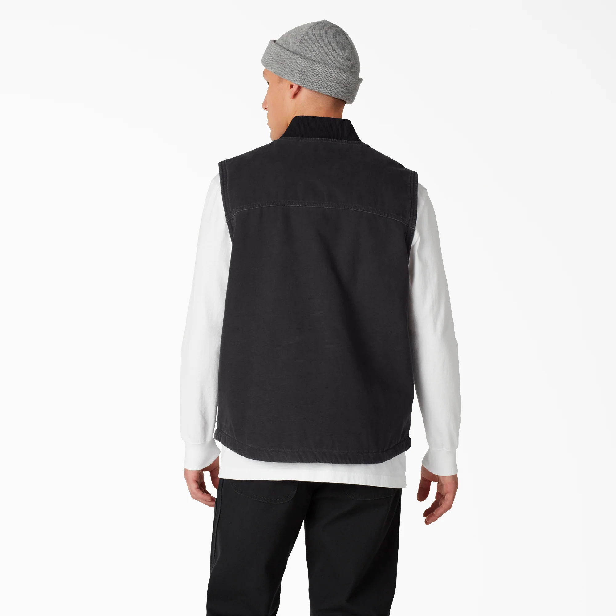 Stonewashed Duck High Pile Fleece Lined Vest - Image 2