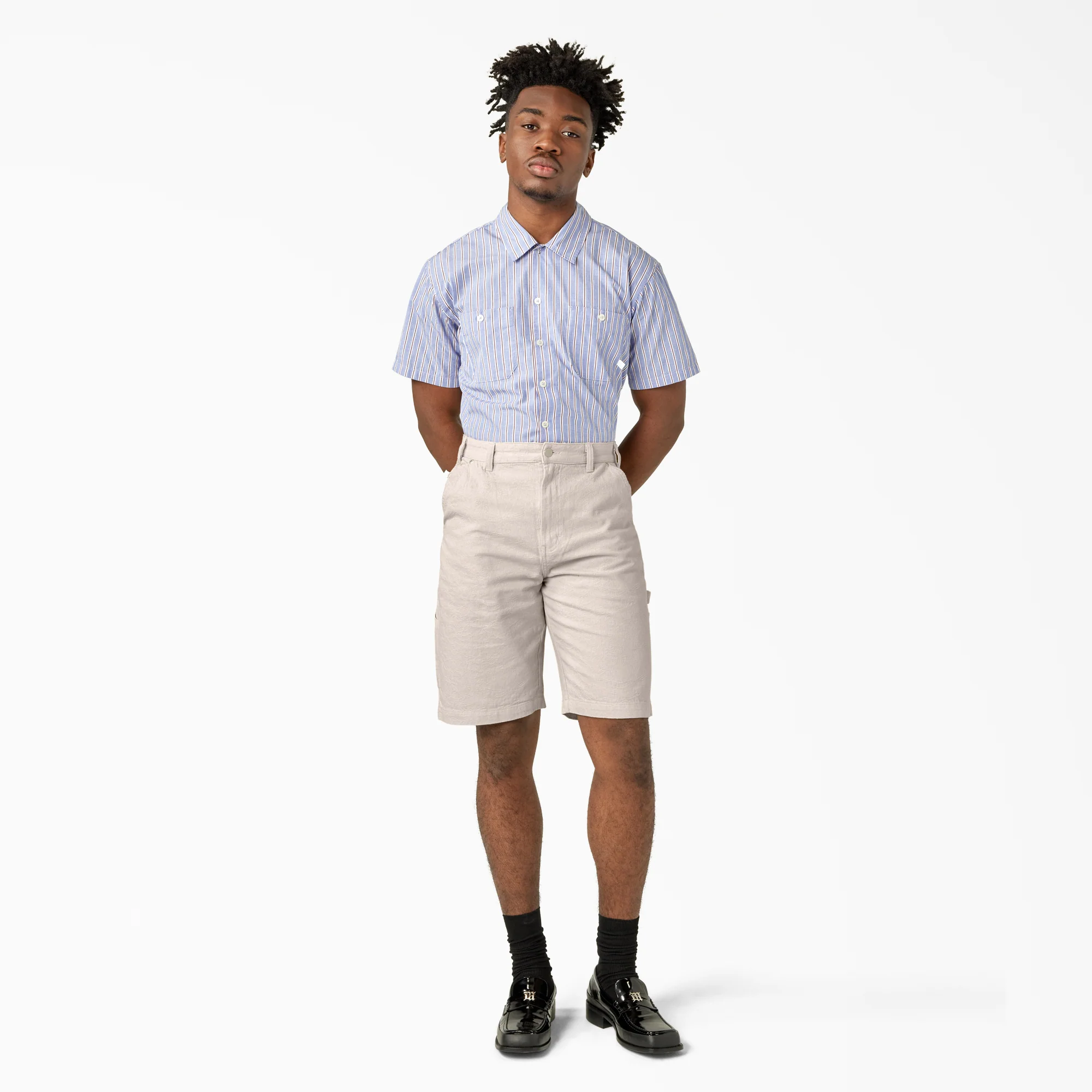 Tonal Jacquard Painter's Shorts, 11" - Image 5
