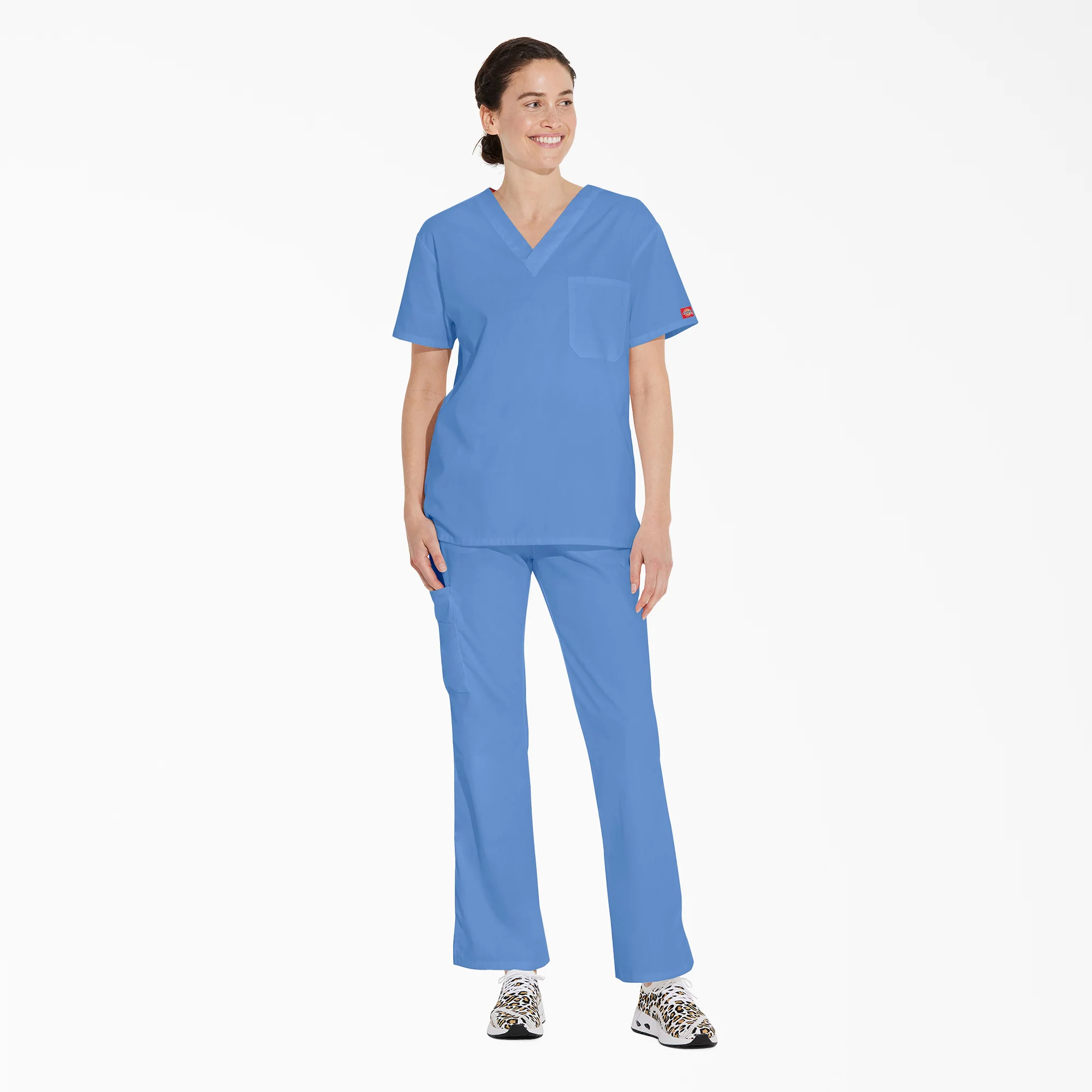 Unisex EDS Signature V-Neck Scrub Top - Image 5