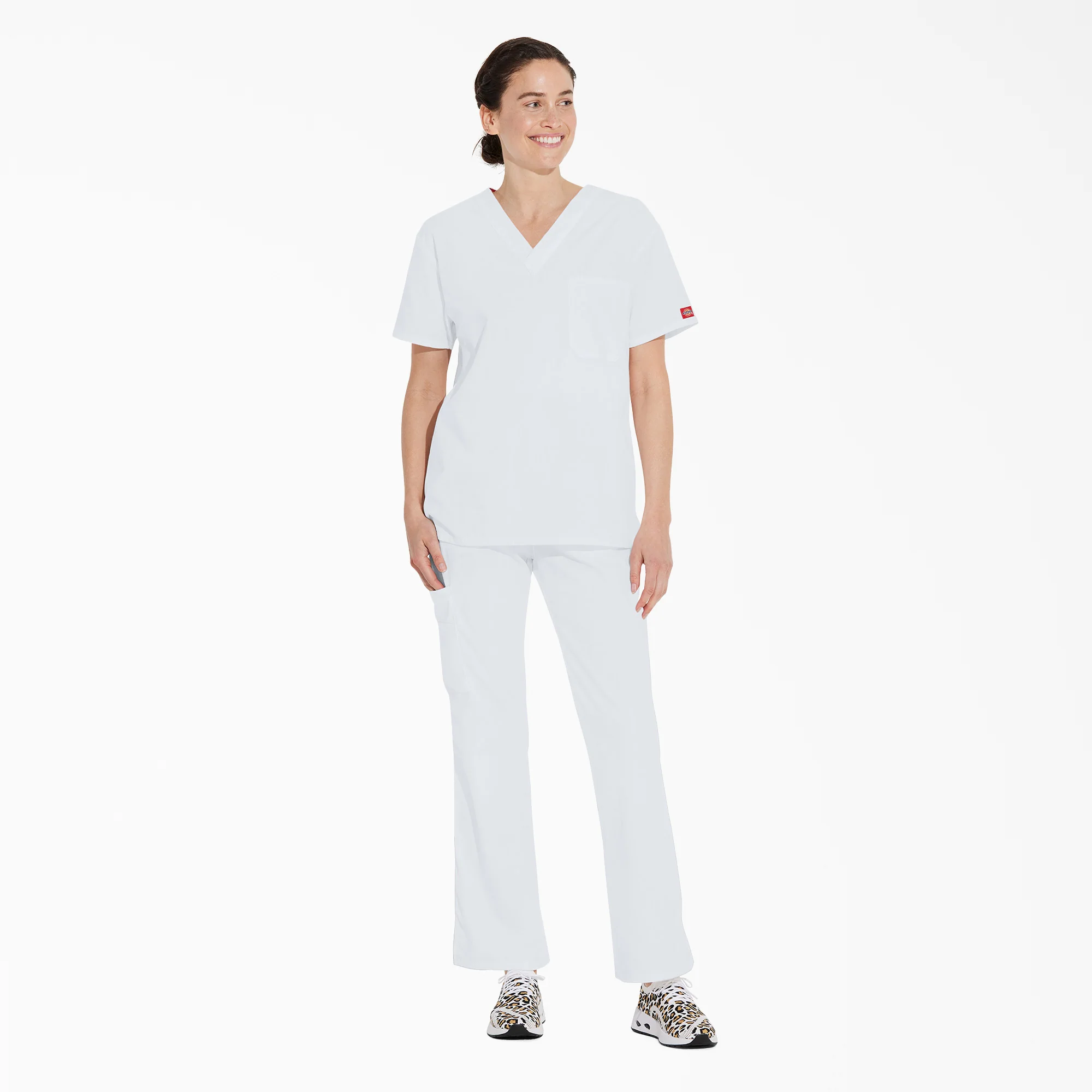 Unisex EDS Signature V-Neck Scrub Top - Image 5