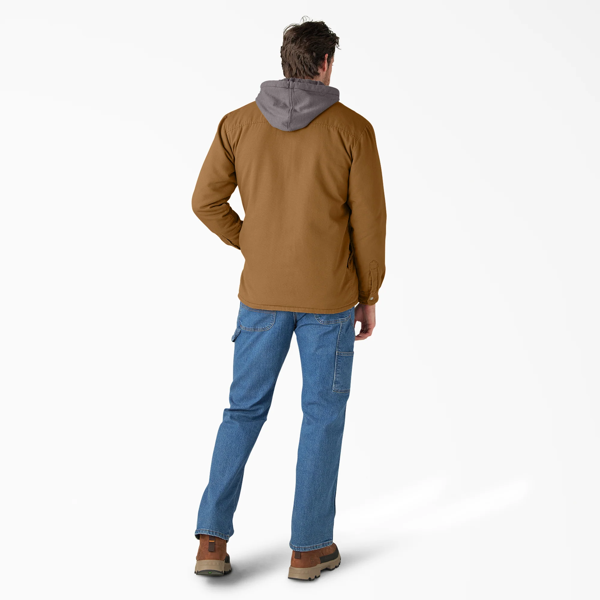 Water Repellent Duck Hooded Shirt Jacket - Image 5