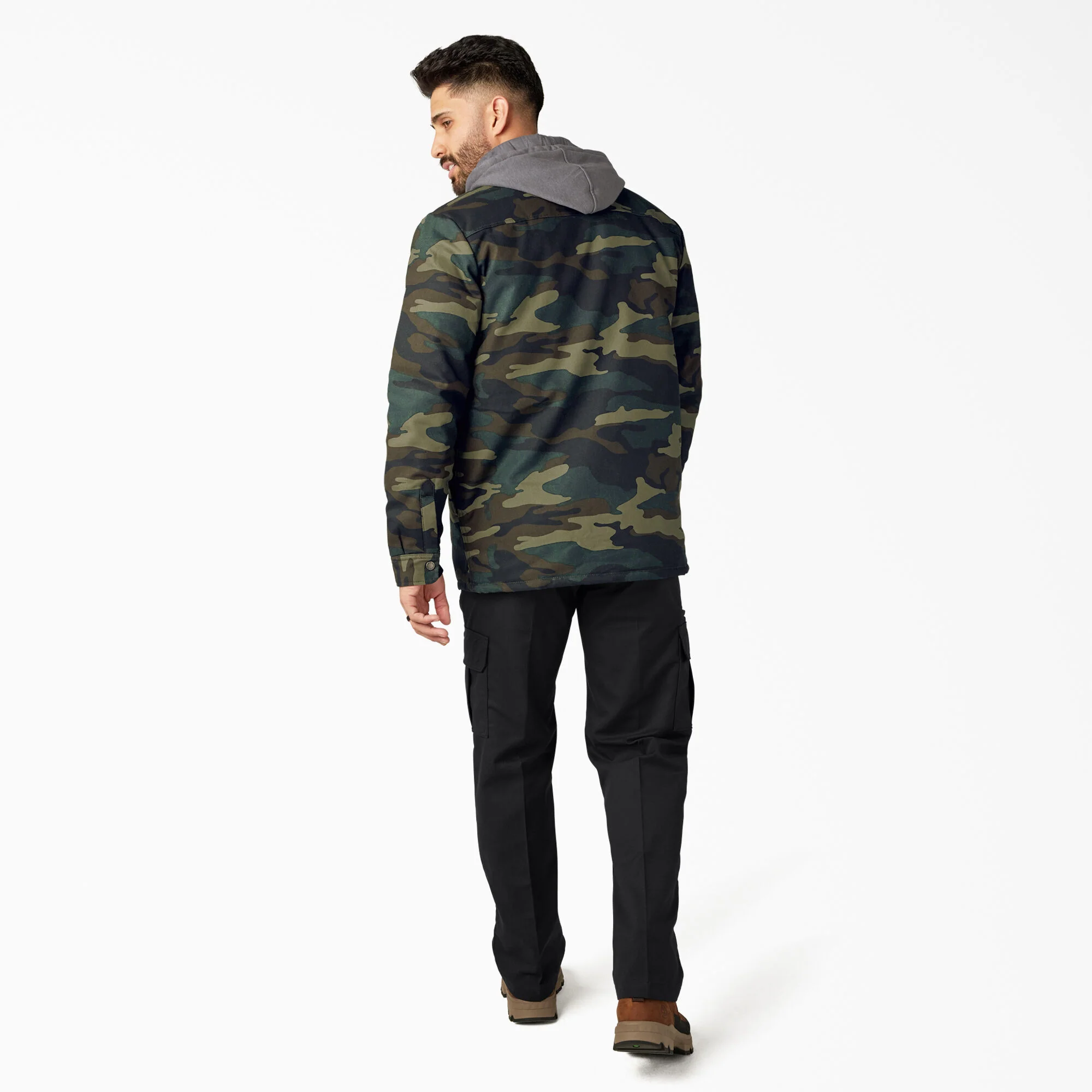 Water Repellent Duck Hooded Shirt Jacket - Image 6
