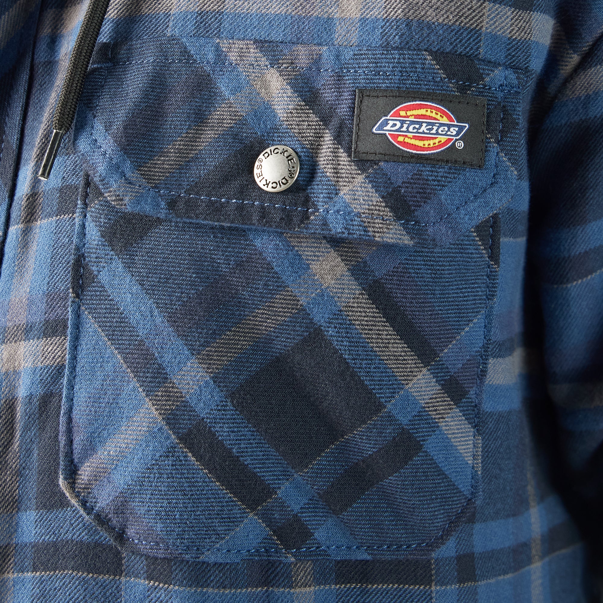 Water Repellent Flannel Hooded Shirt Jacket - Image 6