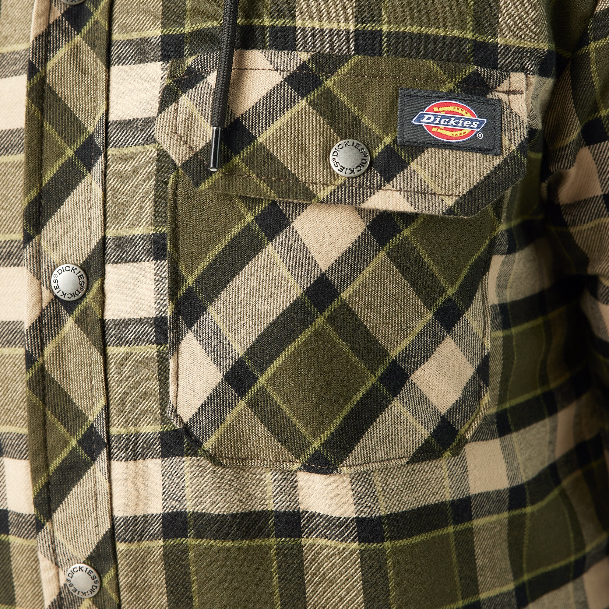 Water Repellent Flannel Hooded Shirt Jacket - Image 7